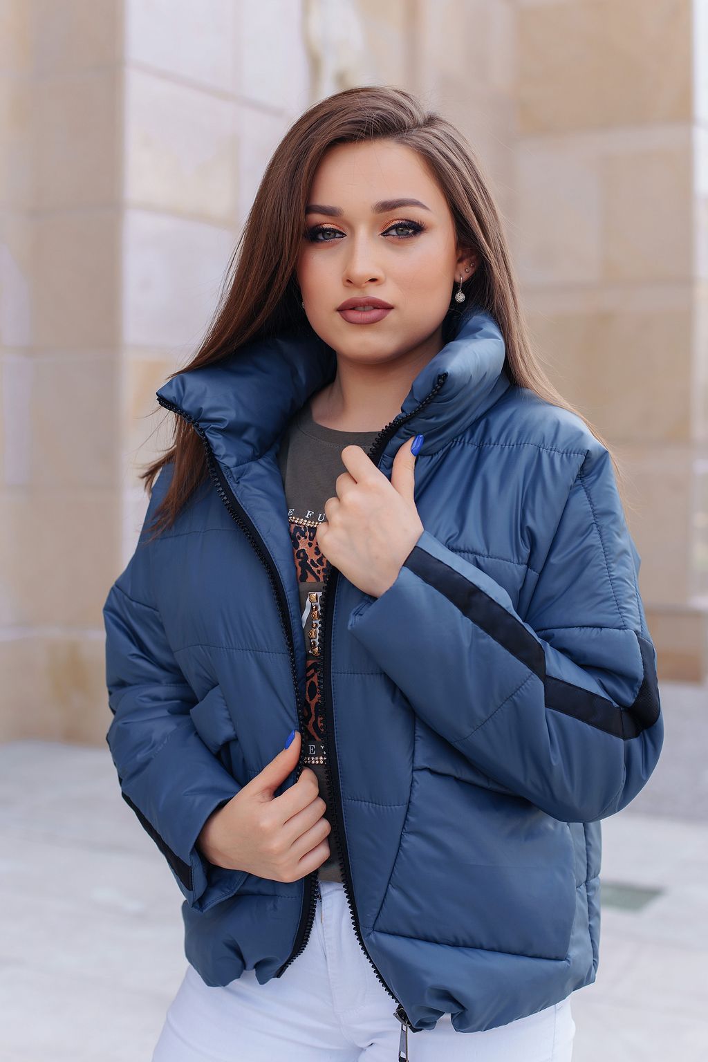 Куртка женская демисезонная 21750 (синий) - Kankan фото 9