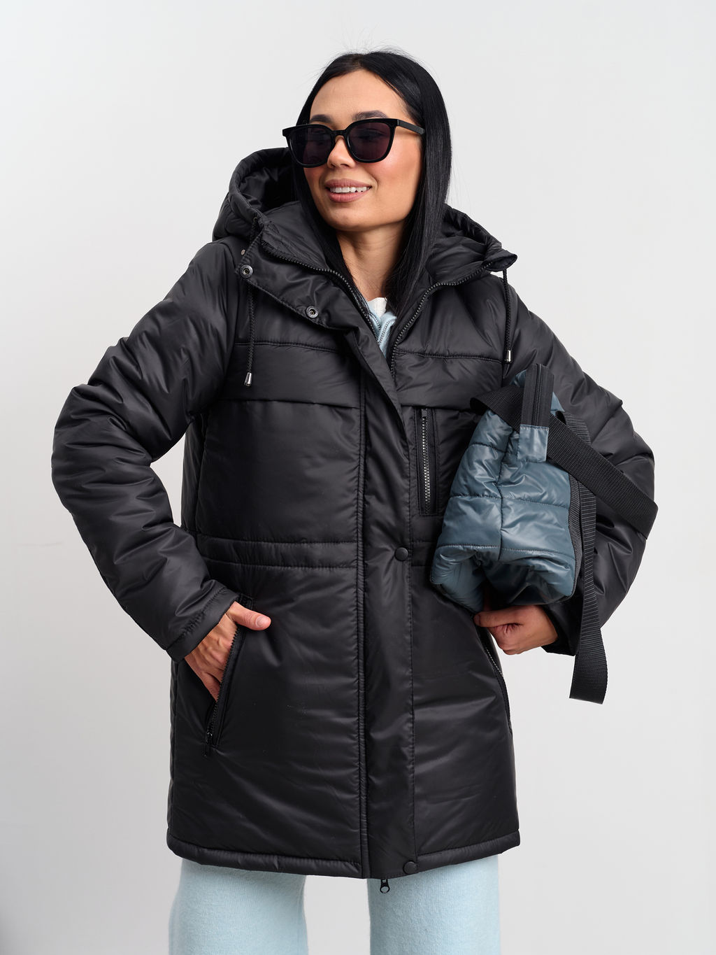 Женская зимняя парка "2025" черный