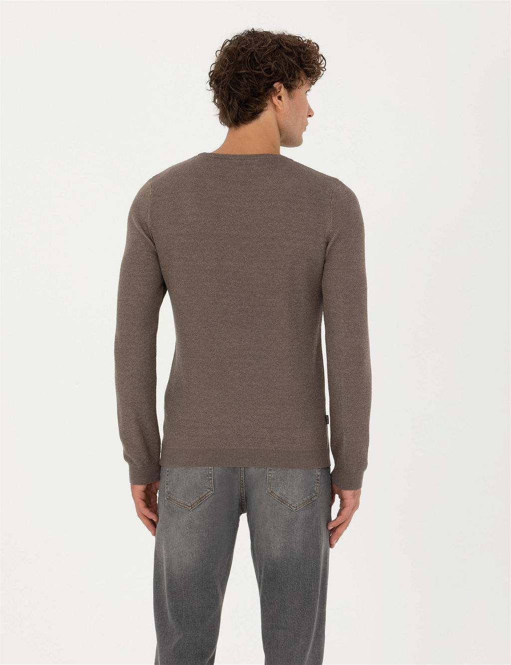 Vizon Melanj Slim Fit Bisiklet Yaka Triko Kazak - Pierre cardin фото 5