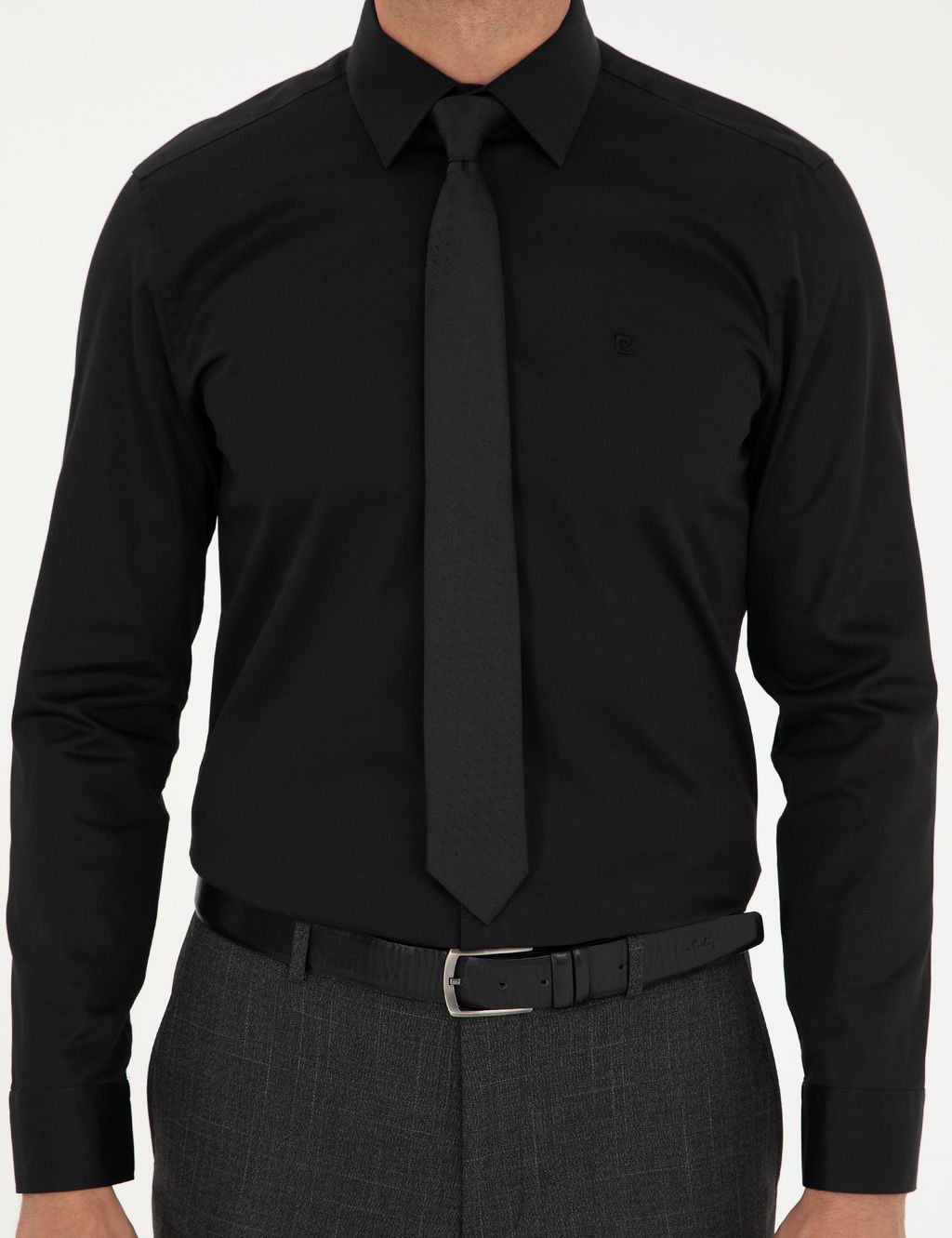 Siyah Slim Fit Uzun Kollu Basic G_mlek - Pierre cardin фото 6