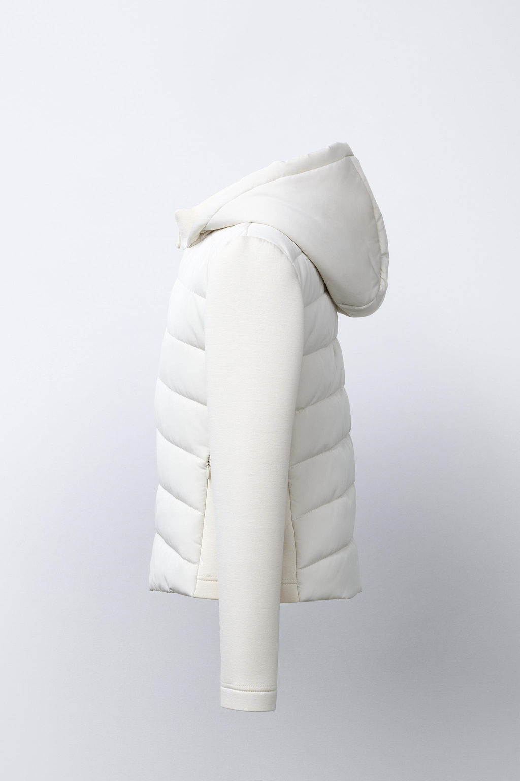 NEOPRENE-EFFECT SLEEVE PUFFER JACKET - Zara фото 3