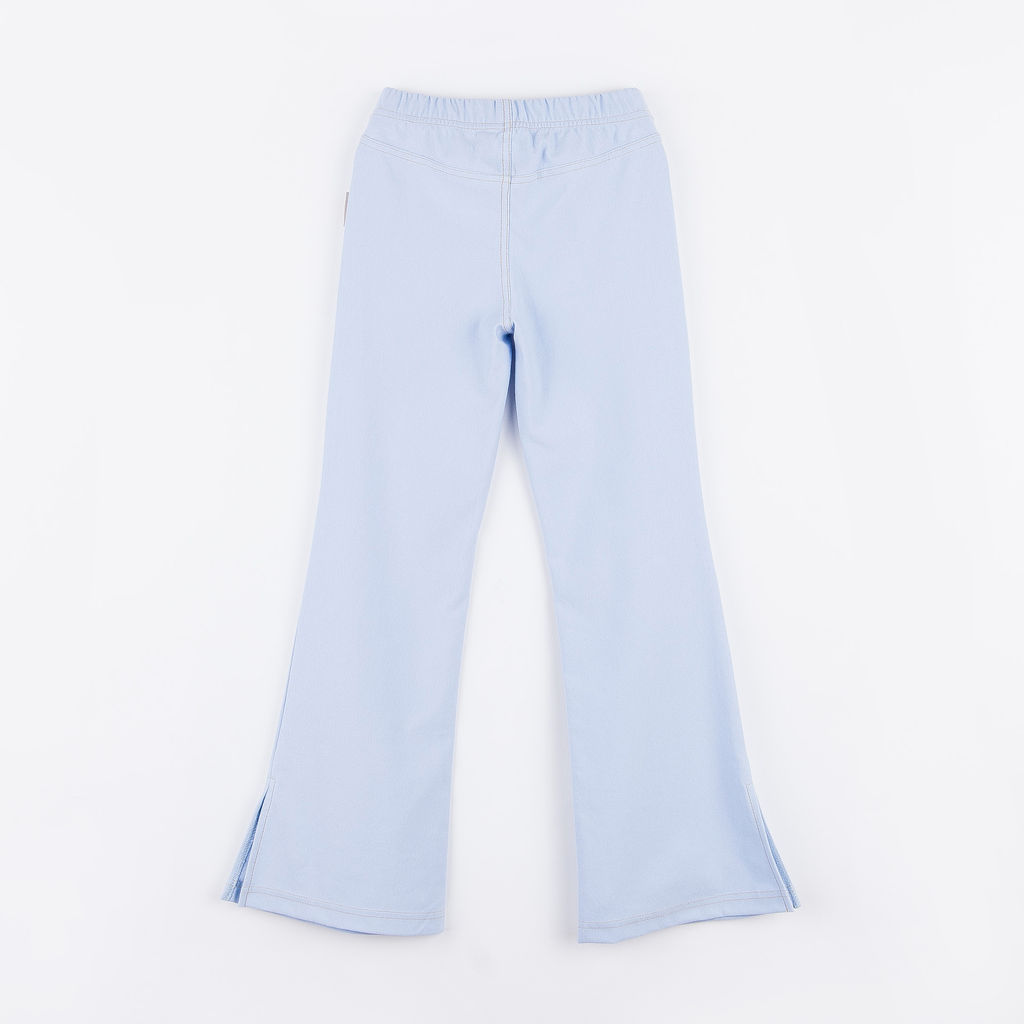 Брюки расклешенные с разрезами Светлый деним подростковые - Bungly фото 3