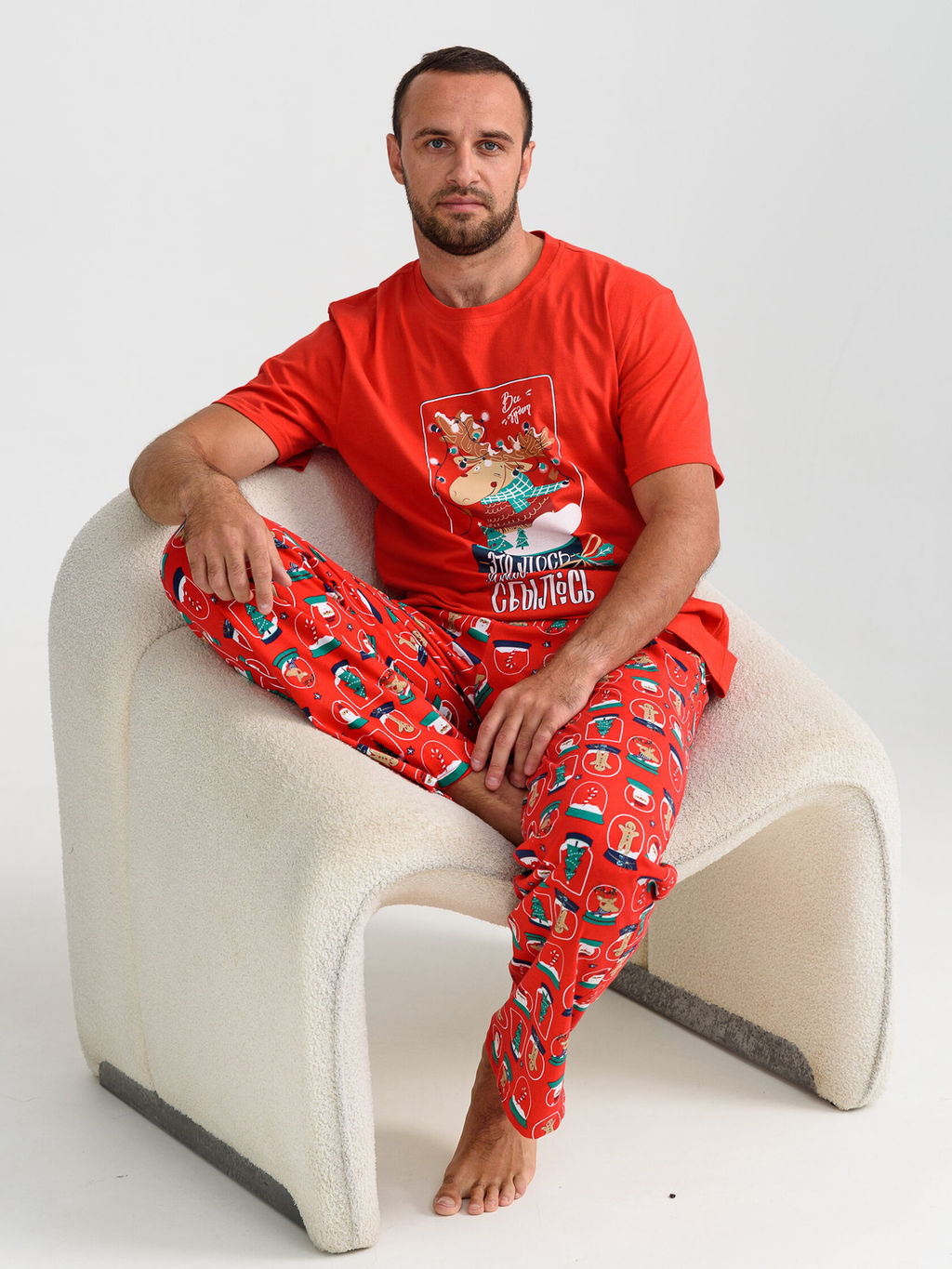 Пижама мужская 100% хлопок Все будет! - Оптима фото 3