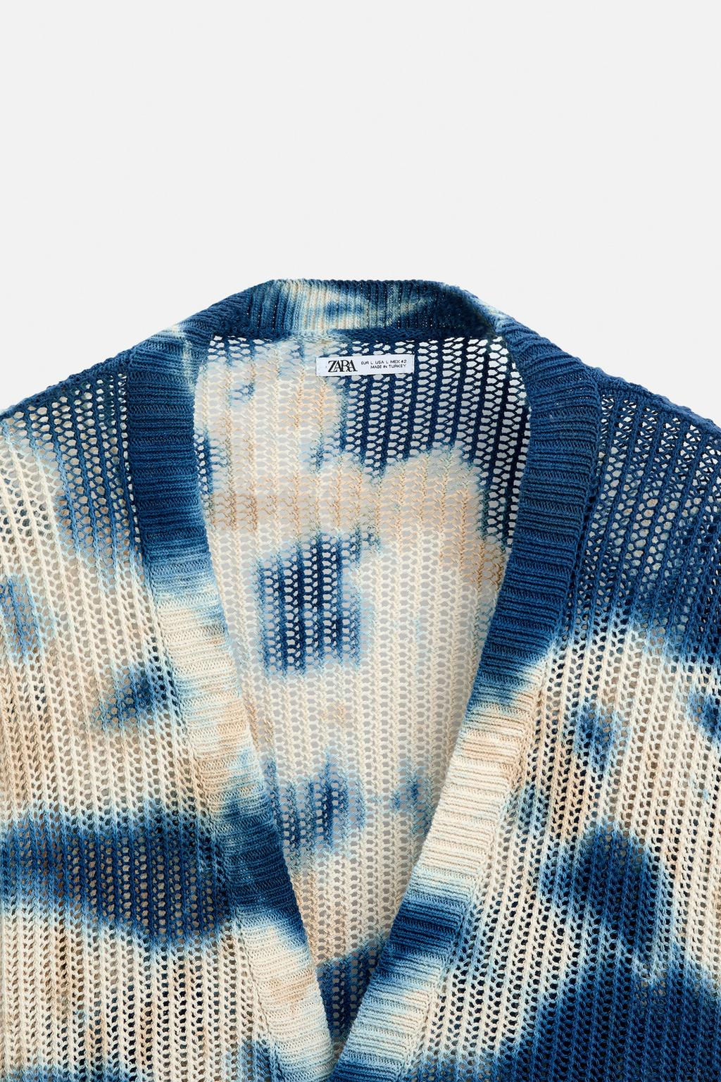 TIE-DYE PRINT CARDIGAN - Zara фото 8