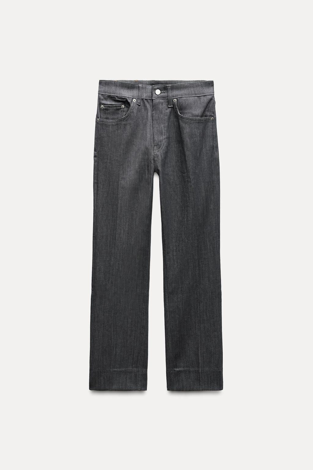 ZW COLLECTION BOOTCUT HIGH-WAIST CROPPED JEANS - Zara фото 38