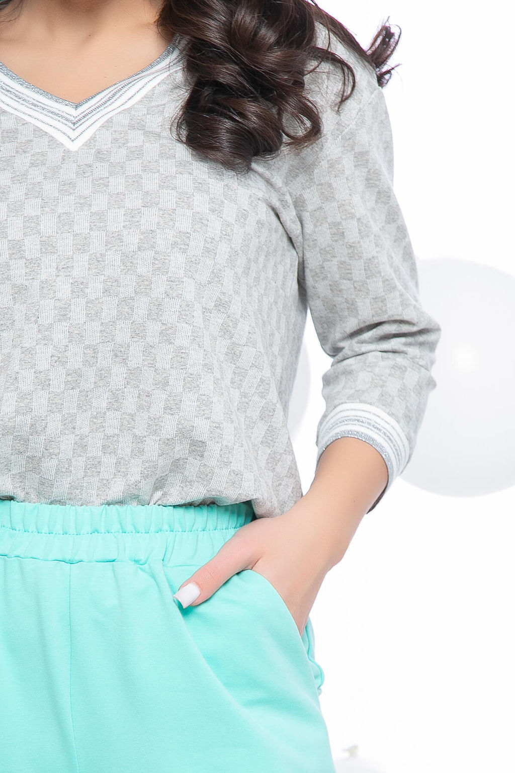 Костюм Линдси (грей/ментол) К5474 - Lt collection фото 4