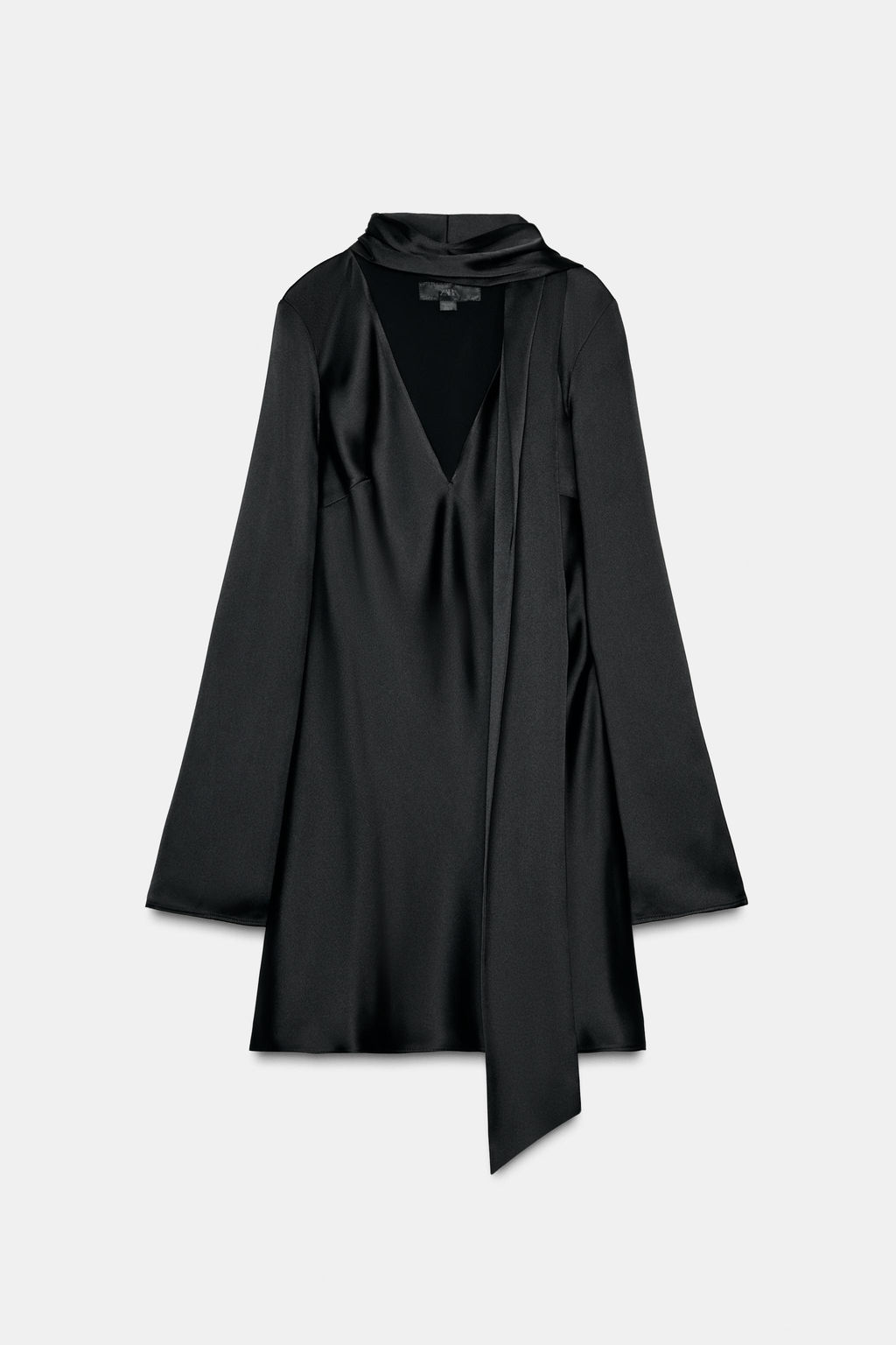 SATIN DRESS WITH FOULARD - Zara фото 9