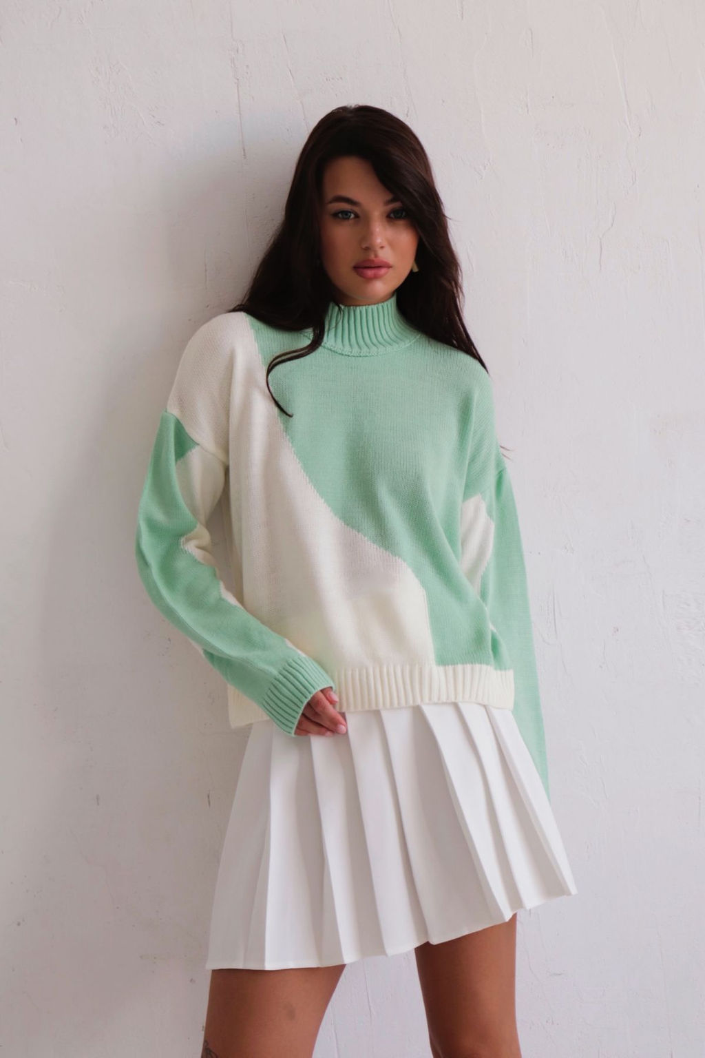 Martichelli Свитер мятно-белый  фото 3