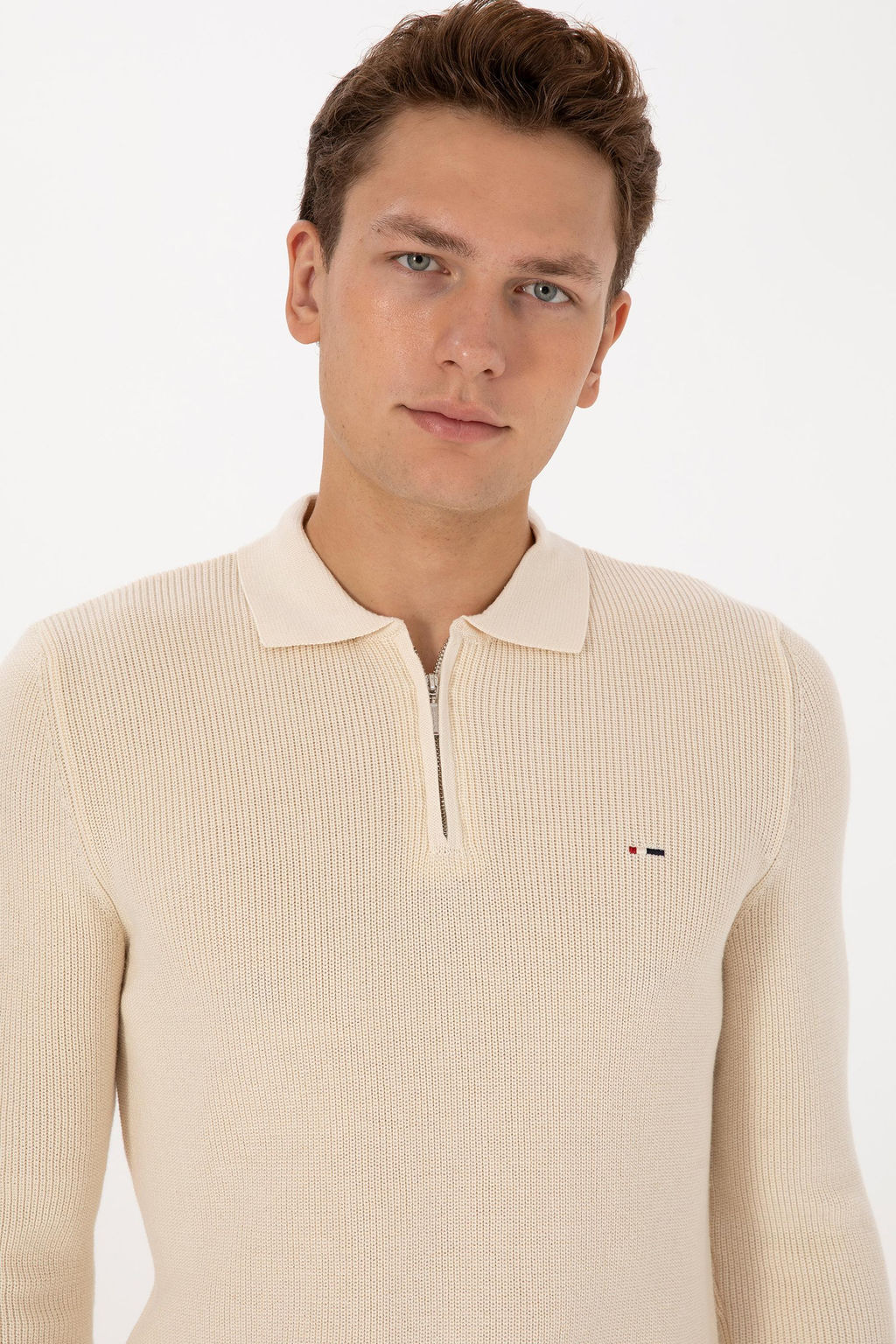 Erkek Krem Basic Kazak - U.s. polo assn фото 2