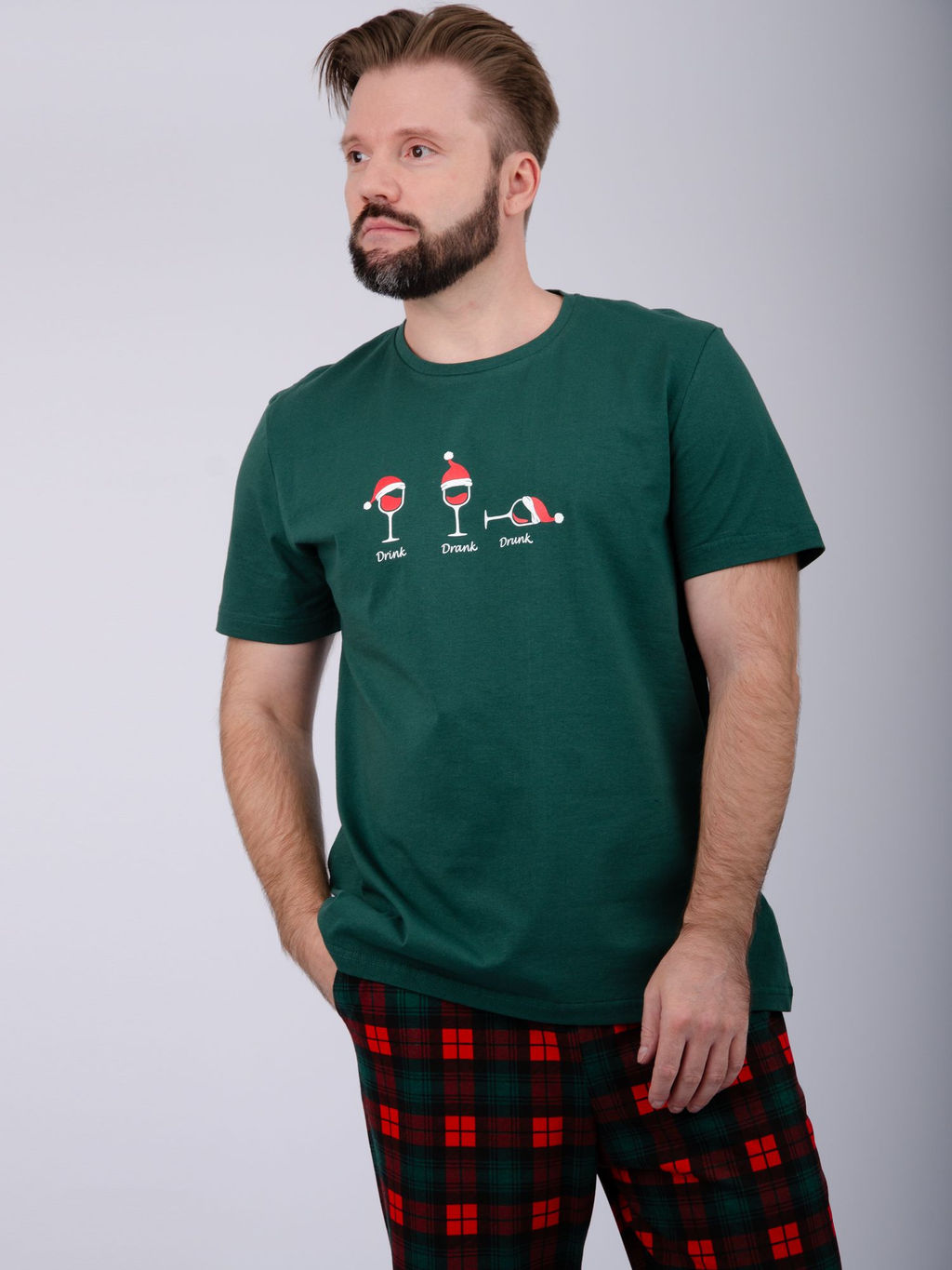 Пижама Дилан, трикотаж - Малина фото 6