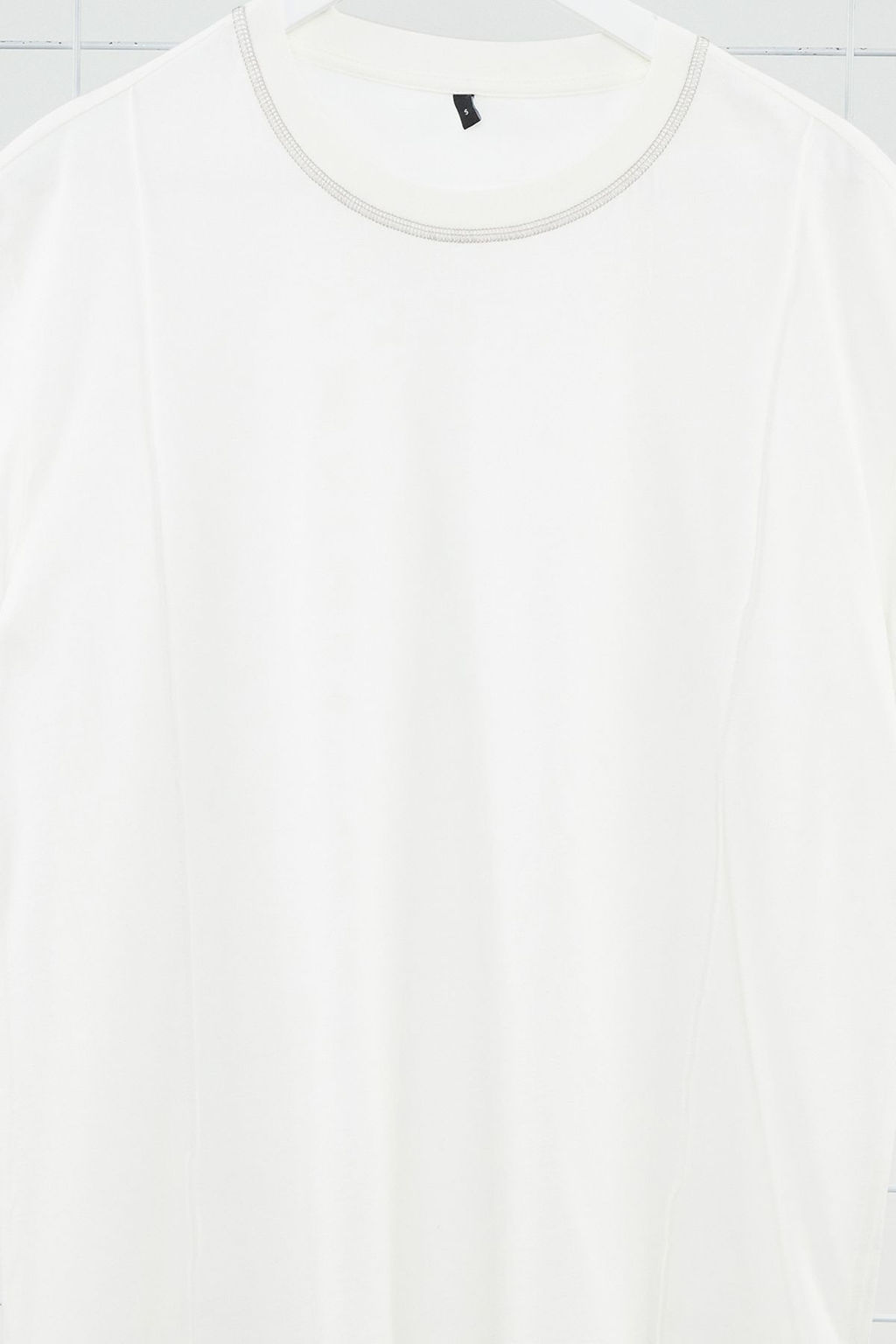 Ekru Oversize/Genis Kesim More Sustainable Kontrast Yakal? %100 Organik Pamuk T-shirt TMNSS24TS00175 - Trendyolmilla фото 4