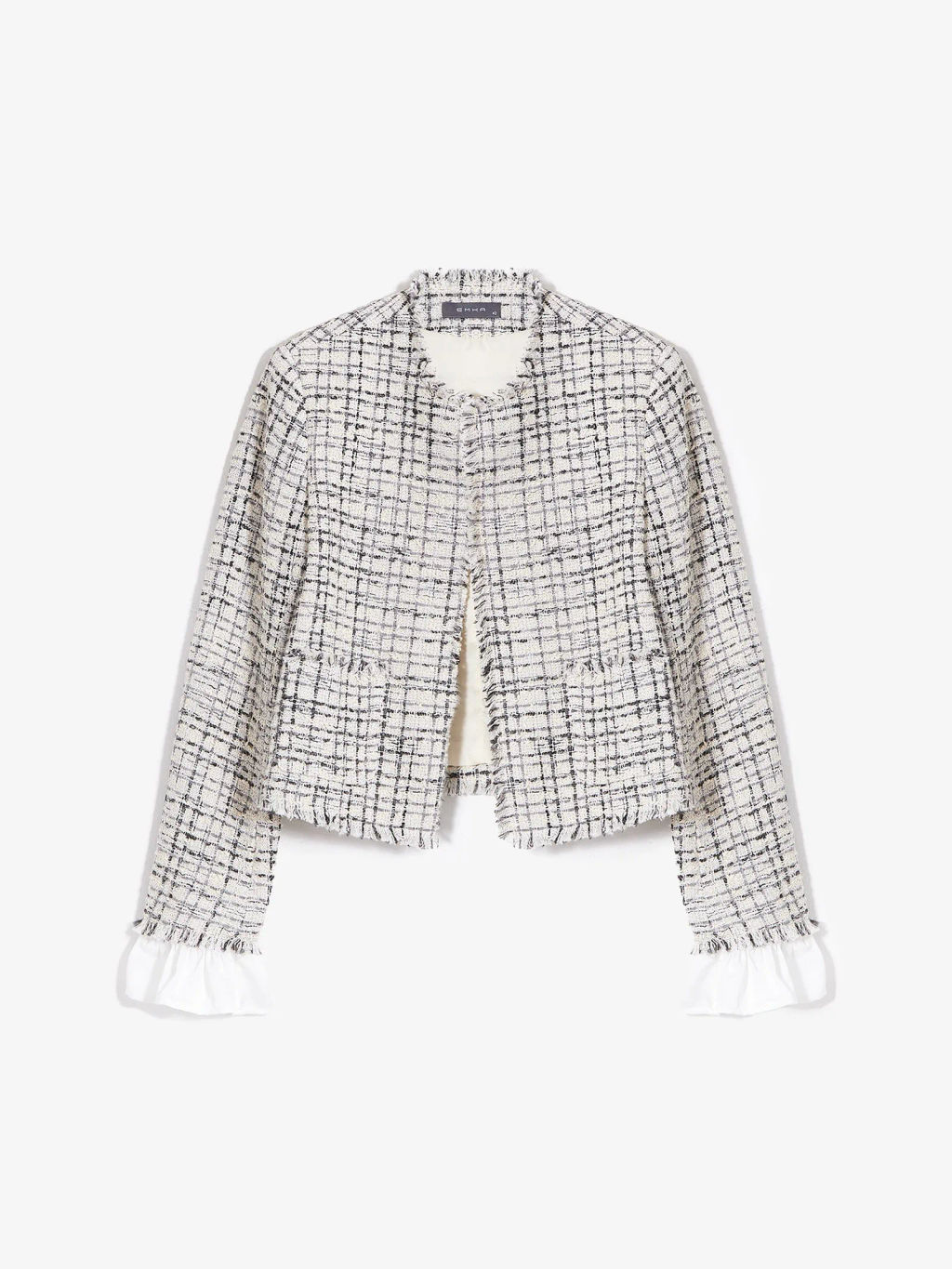 Укороченный жакет из твида, ML742/funk