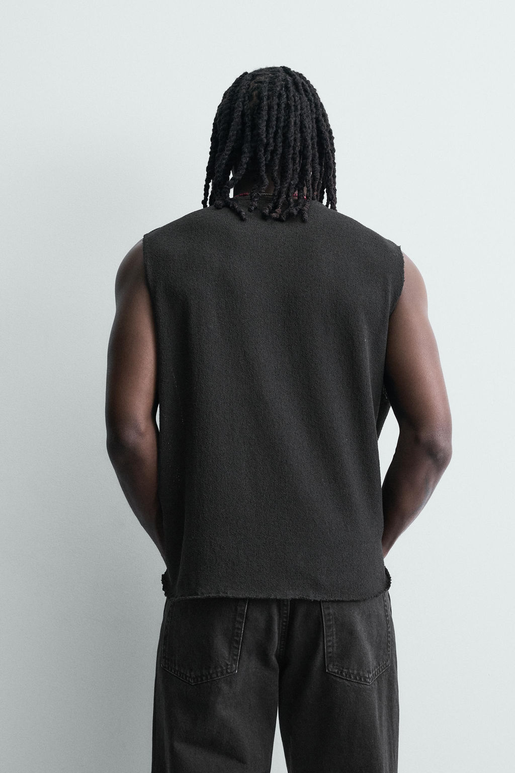 CAMISETA TANK PUNTO ESTRUCTURA / Negro - Zara фото 3