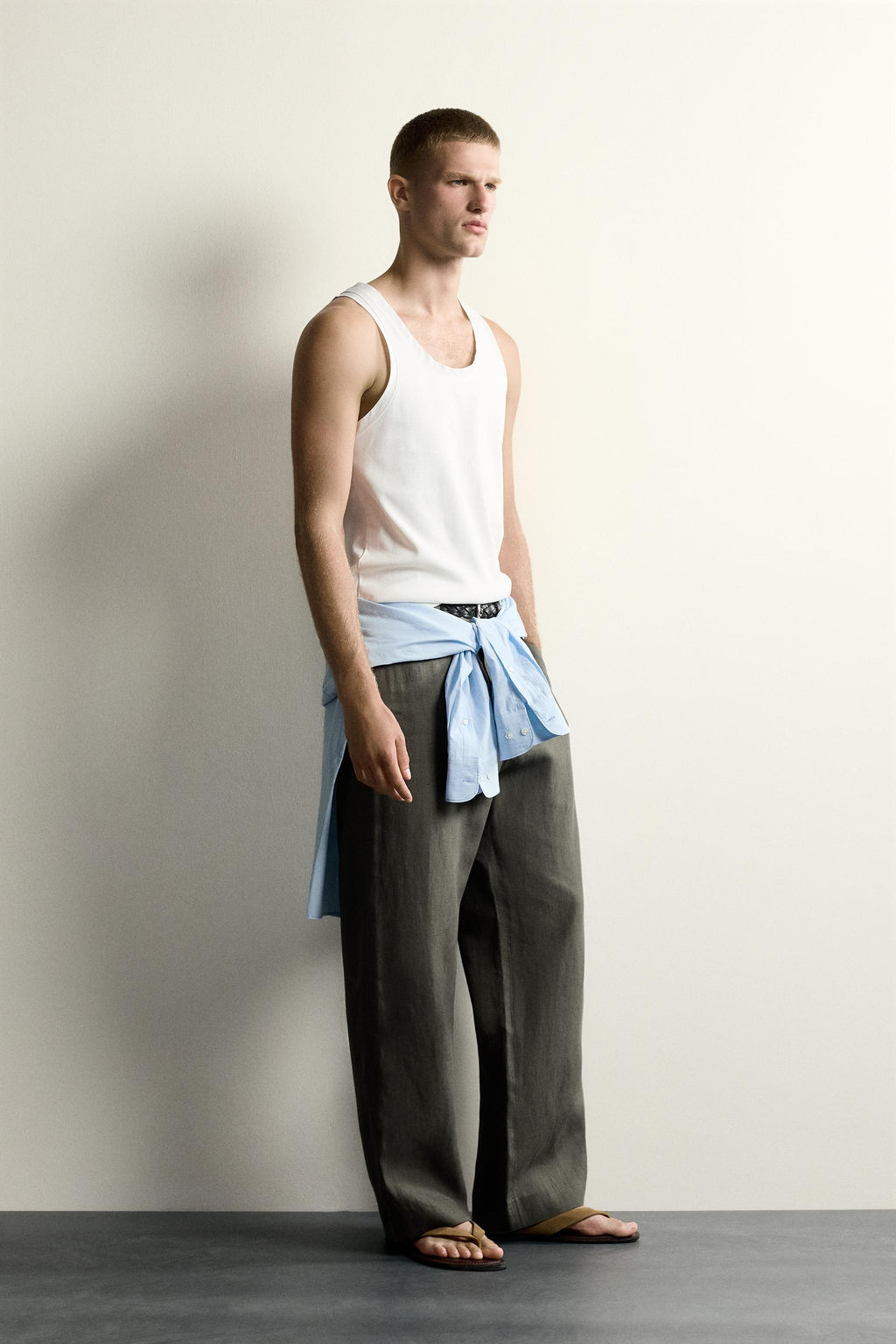 CAMISETA TANK RIB VIVO COMBINADO / Blanco - Zara фото 4