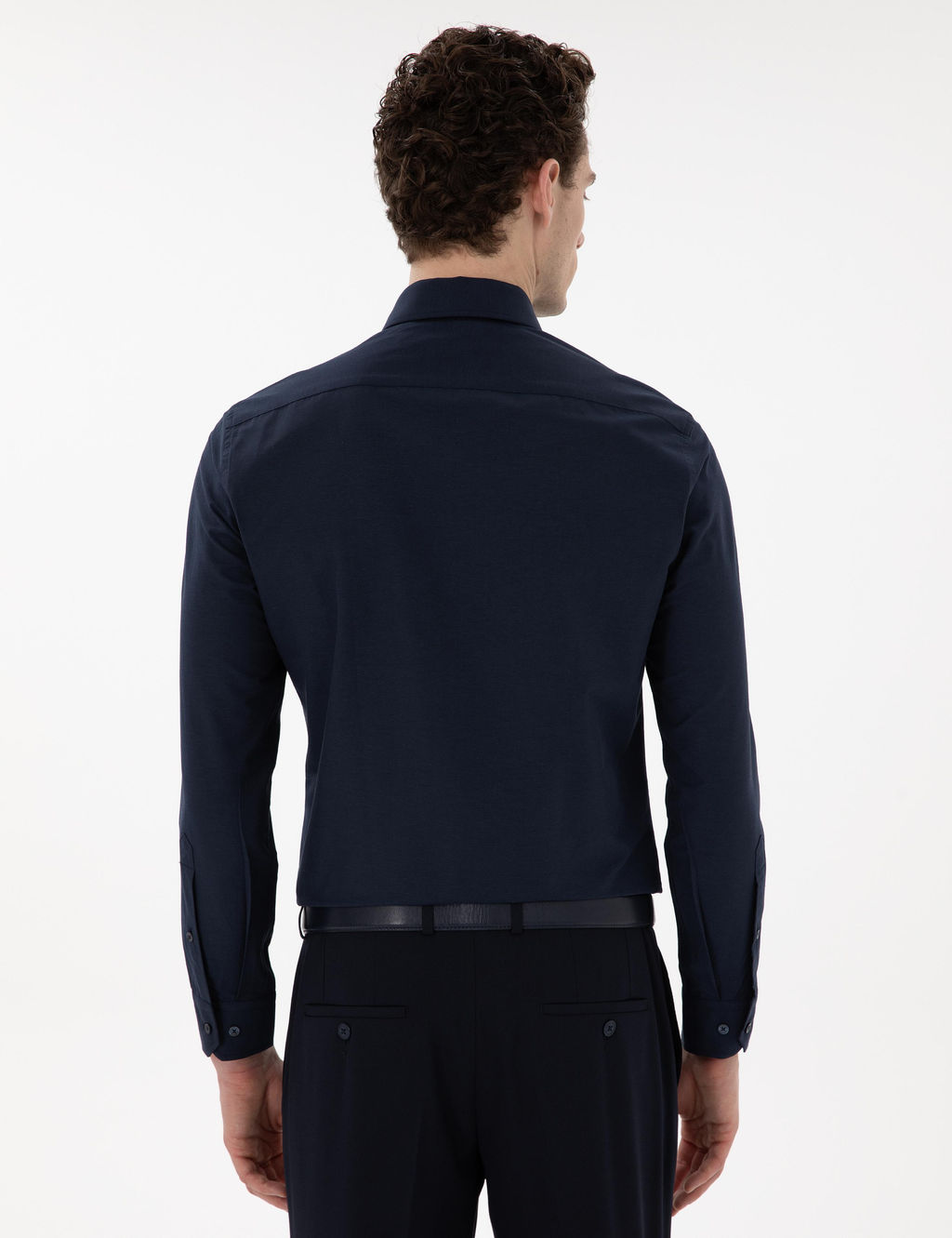 Lacivert Slim Fit Uzun Kollu Klasik Basic G_mlek - Pierre cardin фото 5