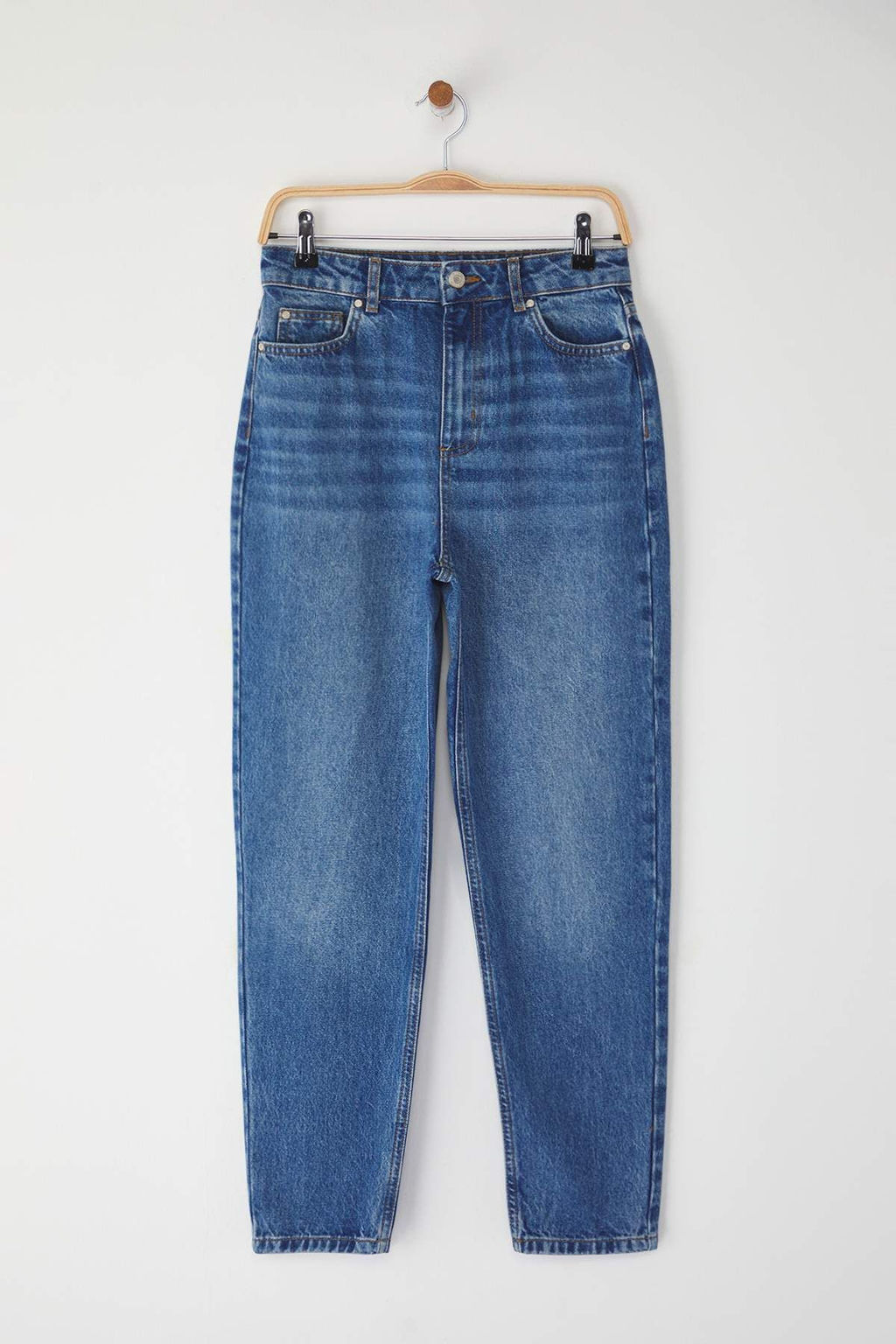 Ac?k Mavi Yuksek Bel Mom Jeans TWOSS25JE00277 - Trendyolmilla фото 5