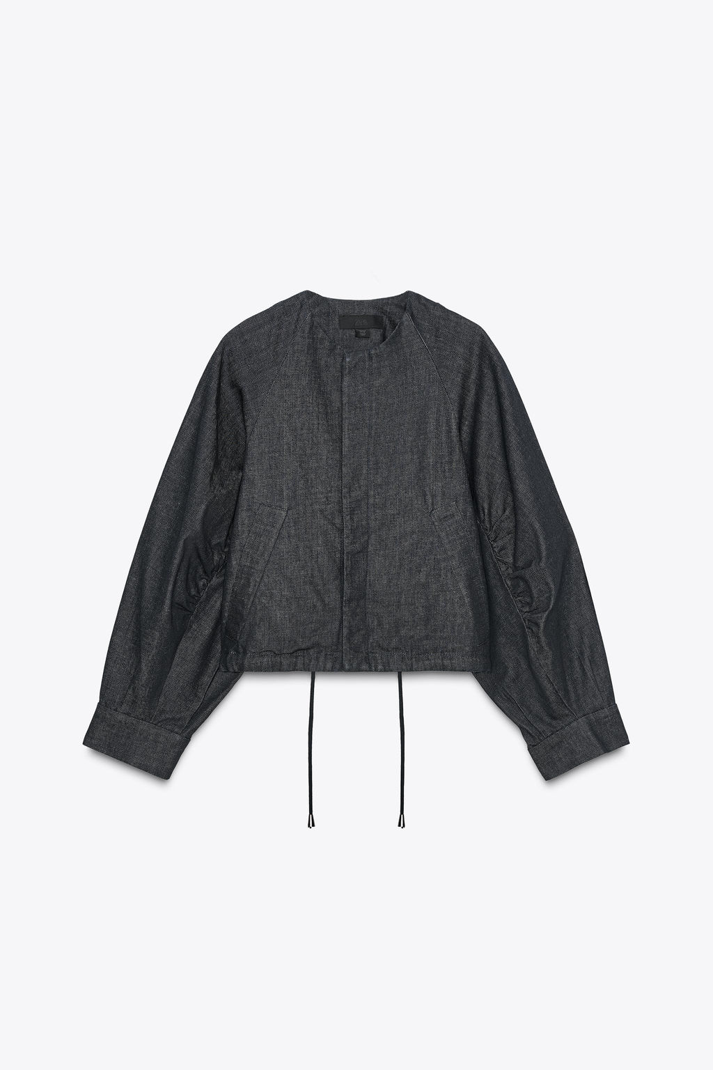 ZW COLLECTION PUFF DENIM BOMBER JACKET
