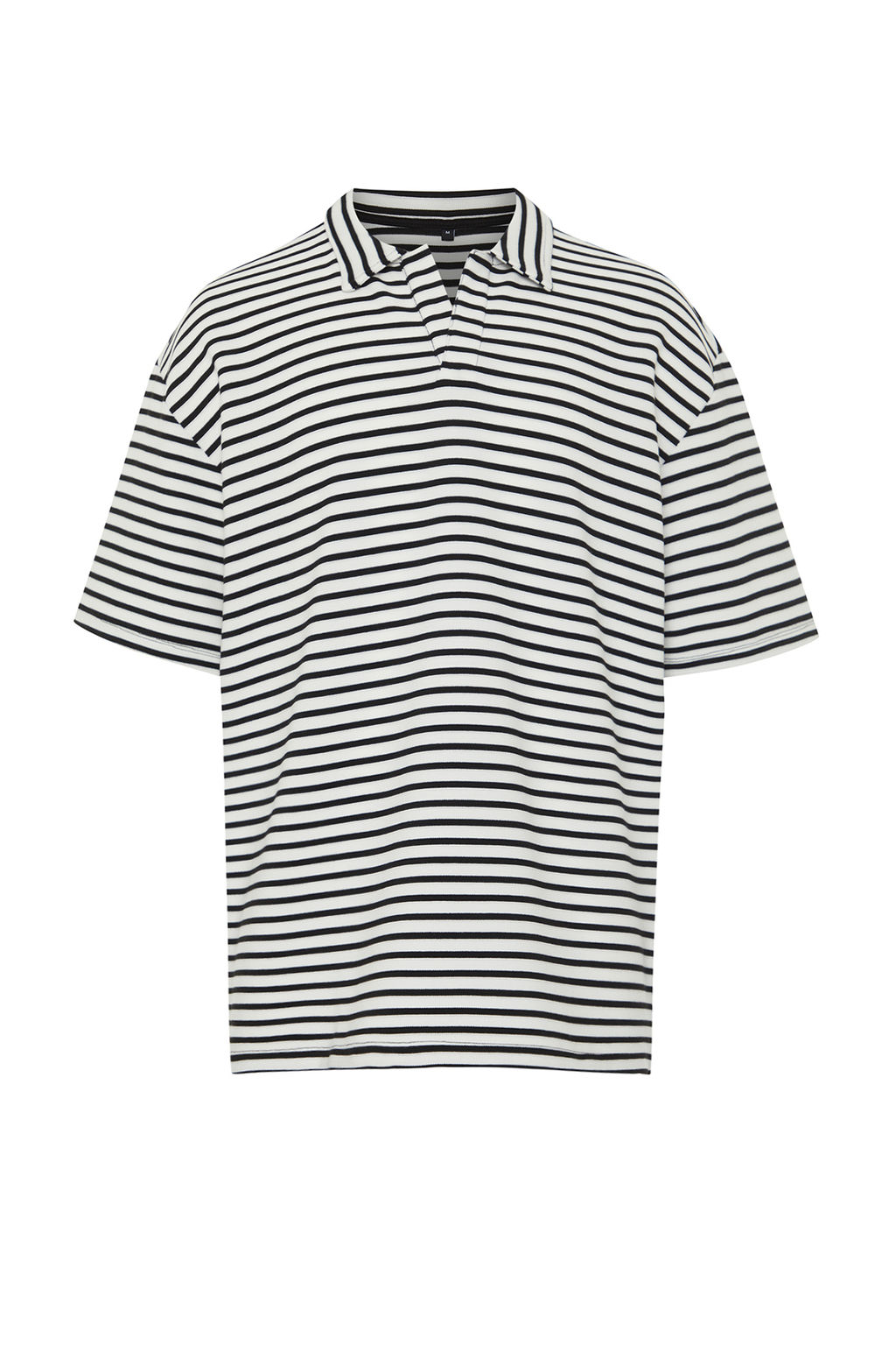 TRENDYOL MAN Ekru Oversize/Genis Kesim Limited Edition Cizgili Dokulu Polo Yaka T-shirt TMNSS24PO00021 - Trendyolmilla фото 7