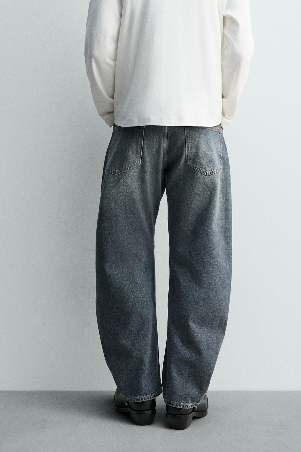 JEANS RELAXED BARREL FIT / Azul / Verde - Zara фото 3