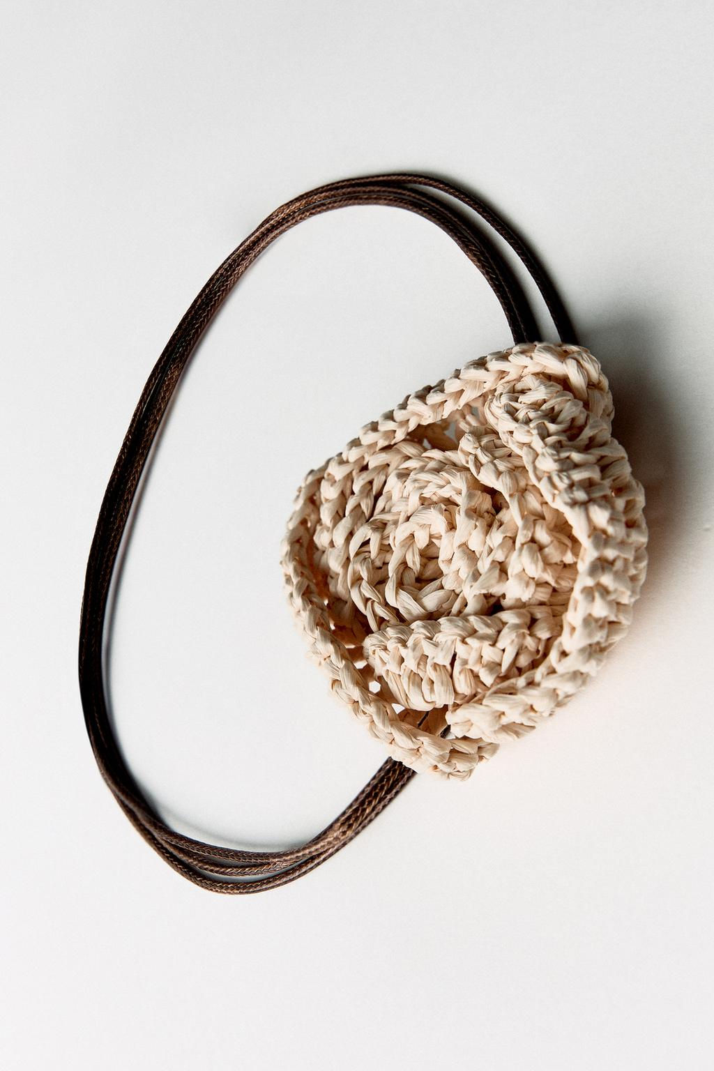 RAFFIA NECK FLOWER - Zara фото 5