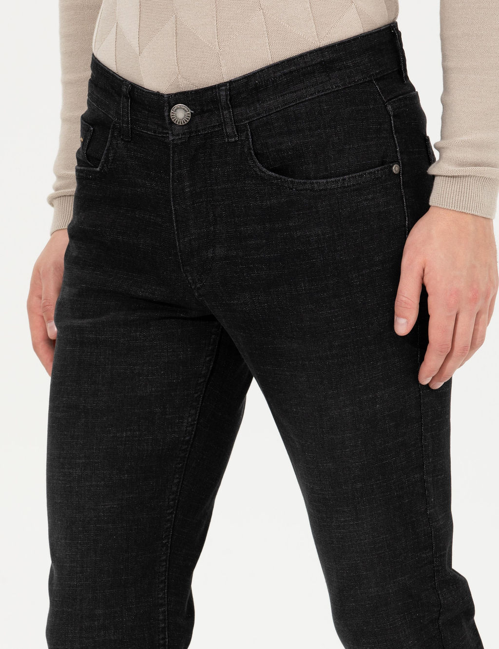 Siyah Slim Fit Jean Pantolon
