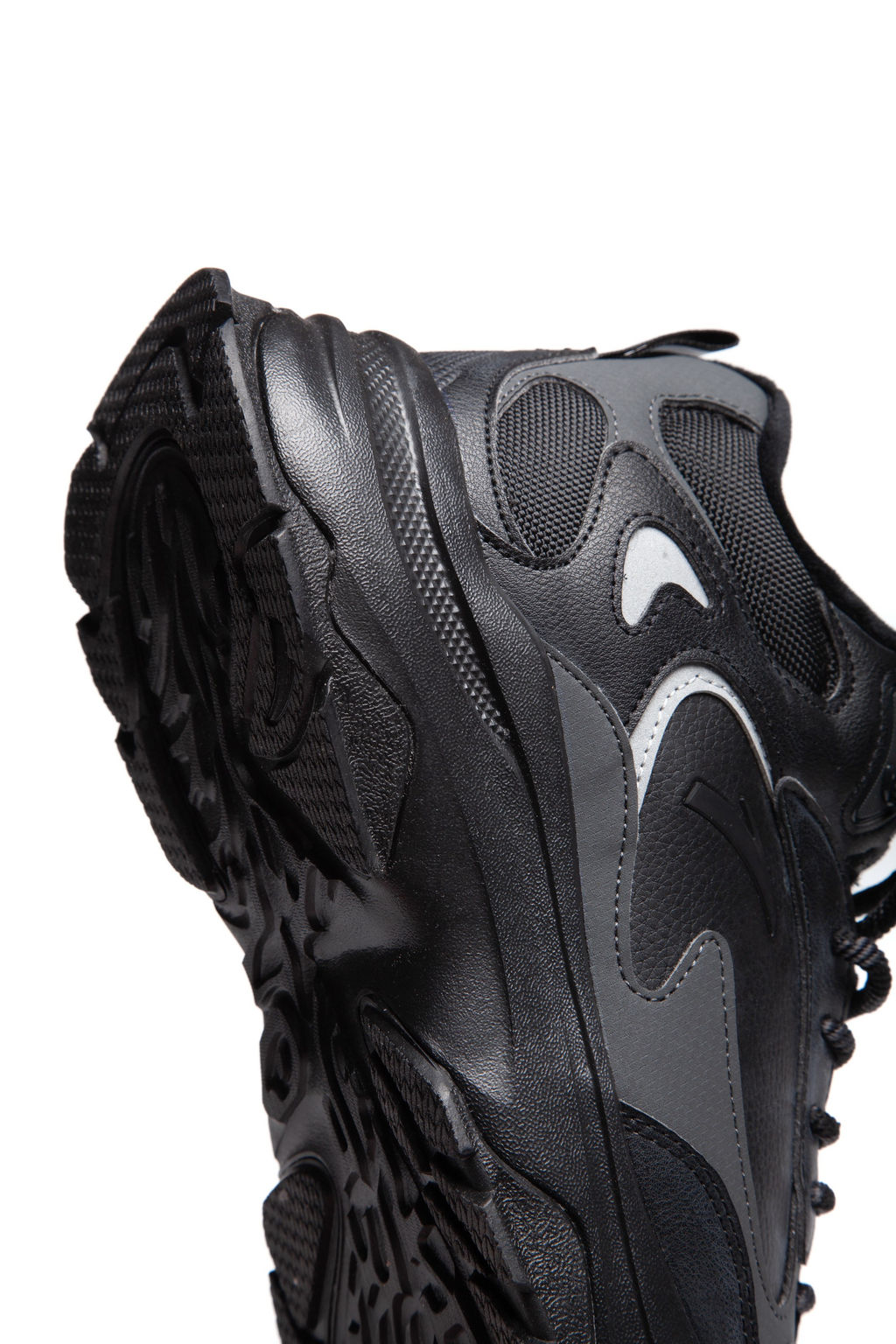 Кроссовки повседневные утепленные Черный/Серый/Серебристый