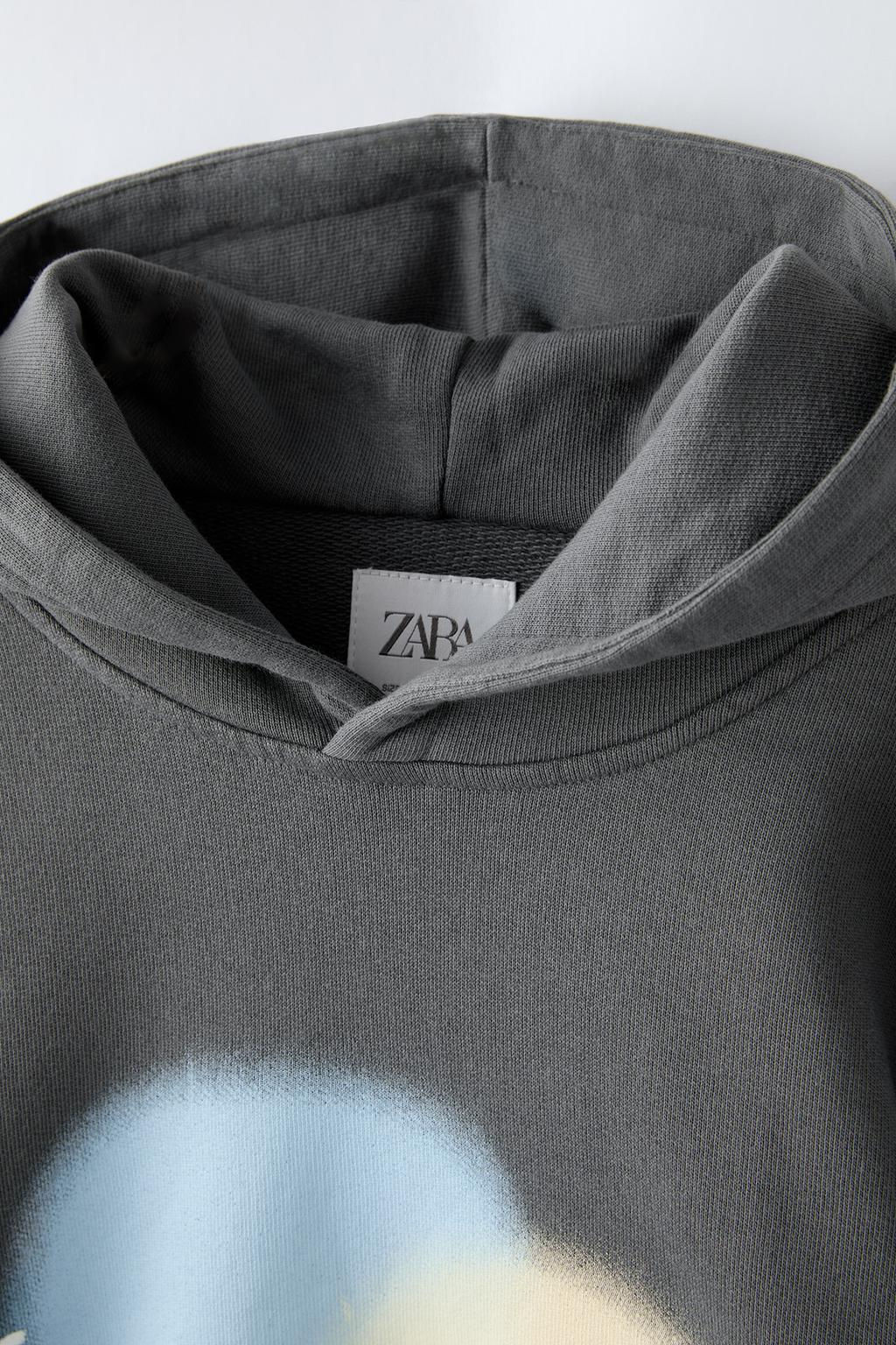 FADED-EFFECT HOODIE - Zara фото 5