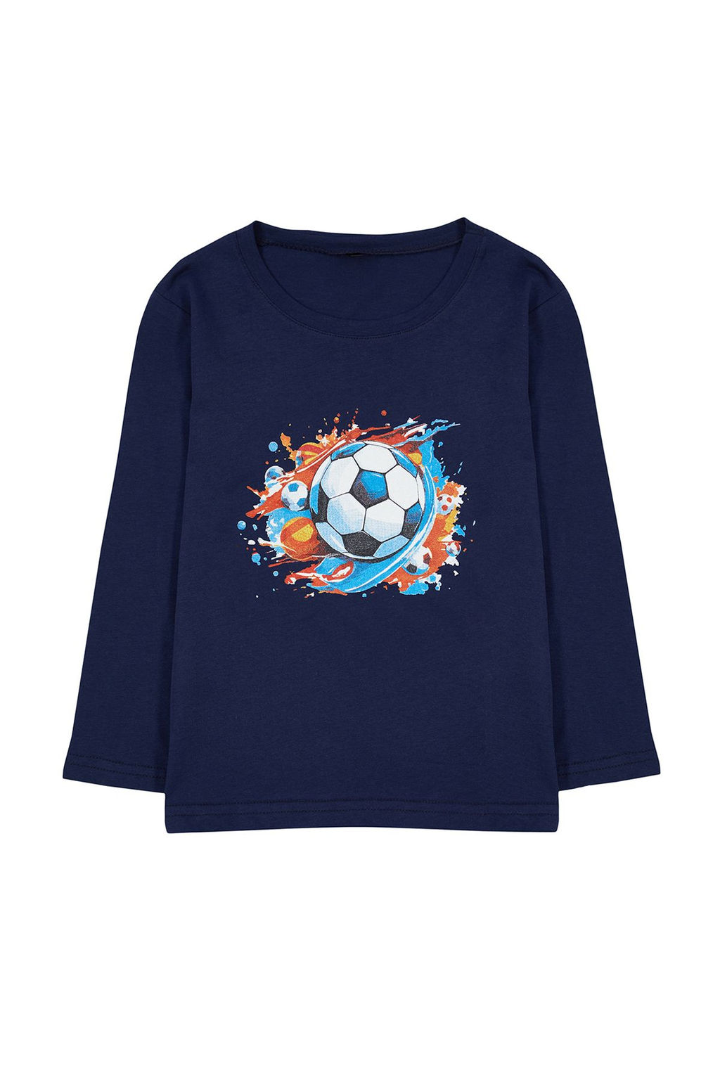 Lacivert Erkek Cocuk Hayvan Desenli Bisiklet Yaka Pamuklu Orme T-Shirt TKDAW25TS00009 - Trendyolmilla фото 9