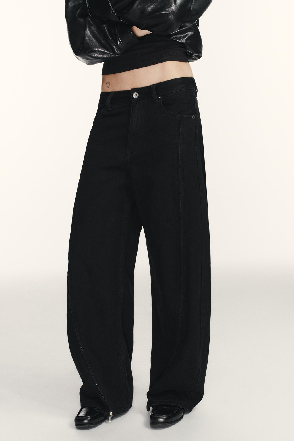 TRF BAGGY JEANS WITH ZIPS - Zara фото 10