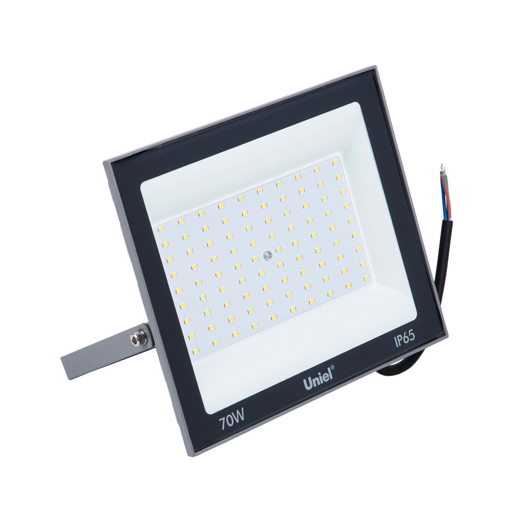 ULF-F23-70W/6500K IP65 160-240V GREY Прожектор светодиодный. Дневной свет (6500K). Корпус серый. TM Uniel