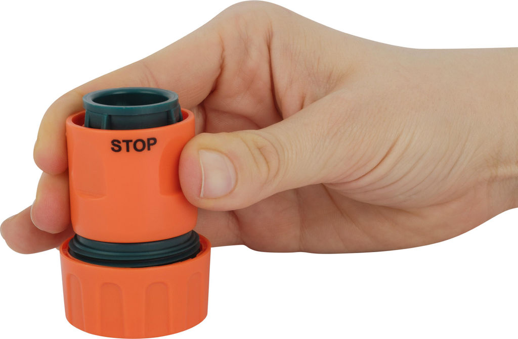 Цена за 2 шт. Коннектор IN GREEN GARDEN быстросъемный с аквастопом для шланга 3/4 PRACTIC GG557212055