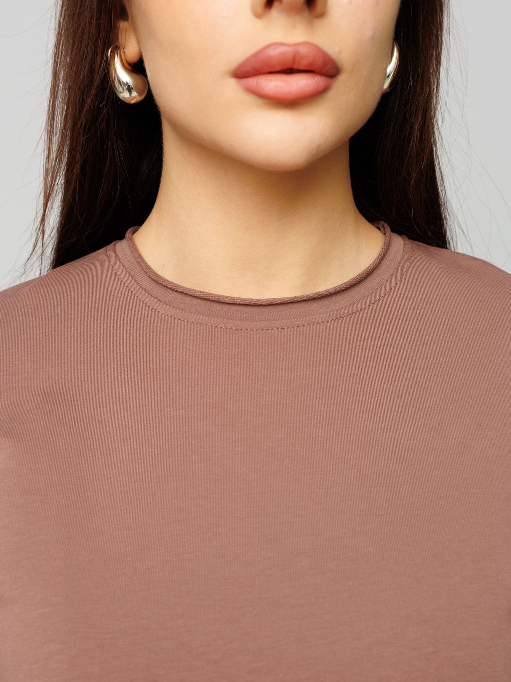 Женский лонгслив из футера 2-х нитки какао ВК-25 (02)