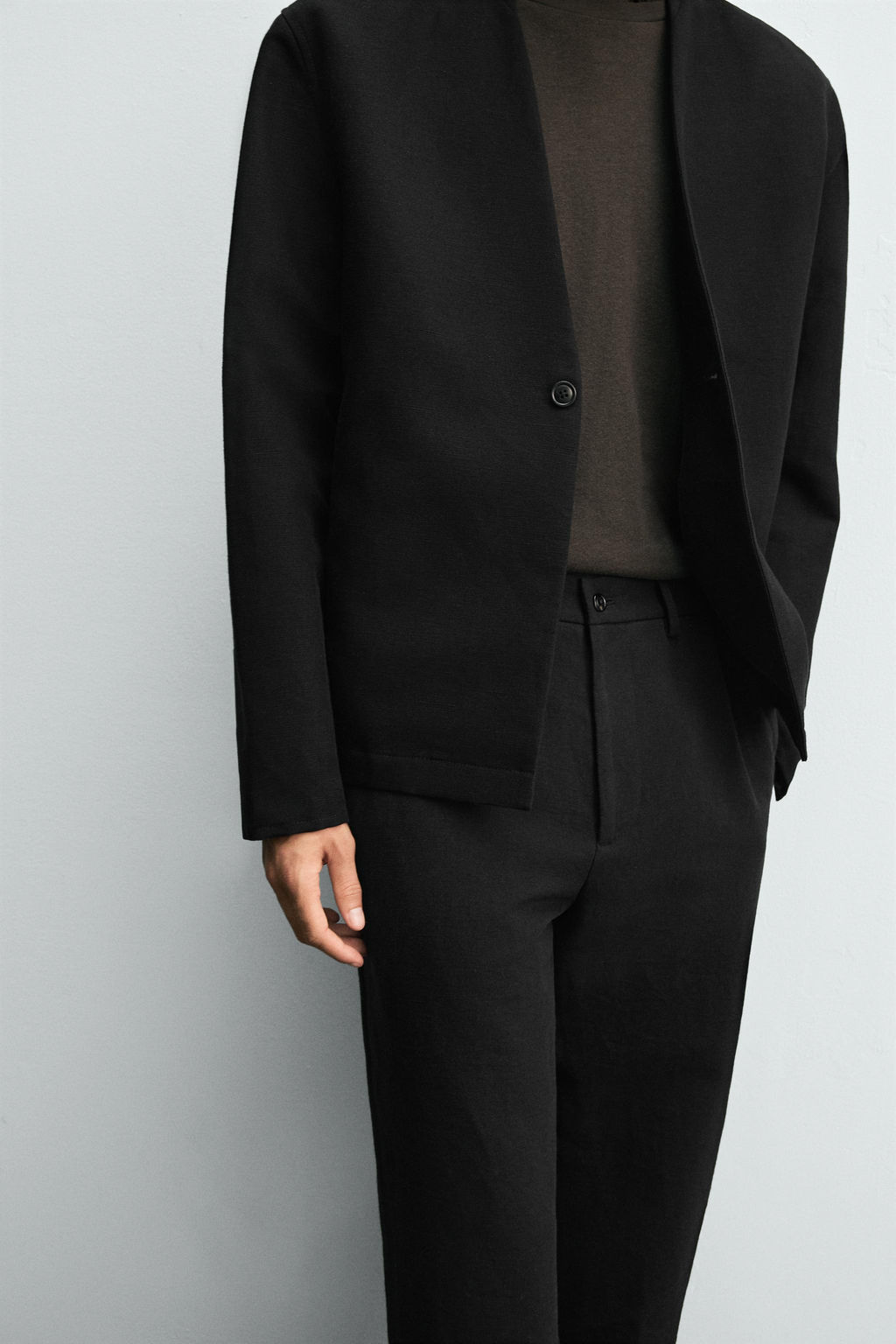 COTTON/LINEN SUIT TROUSERS - Zara фото 5