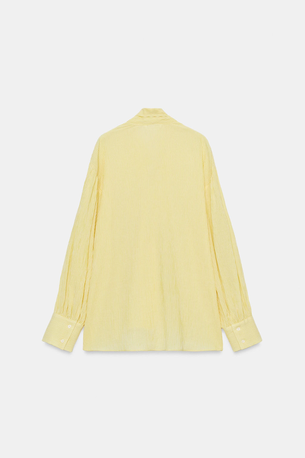 CAMISA LAZO RAYAS ZW COLLECTION / Amarillo - Zara фото 10