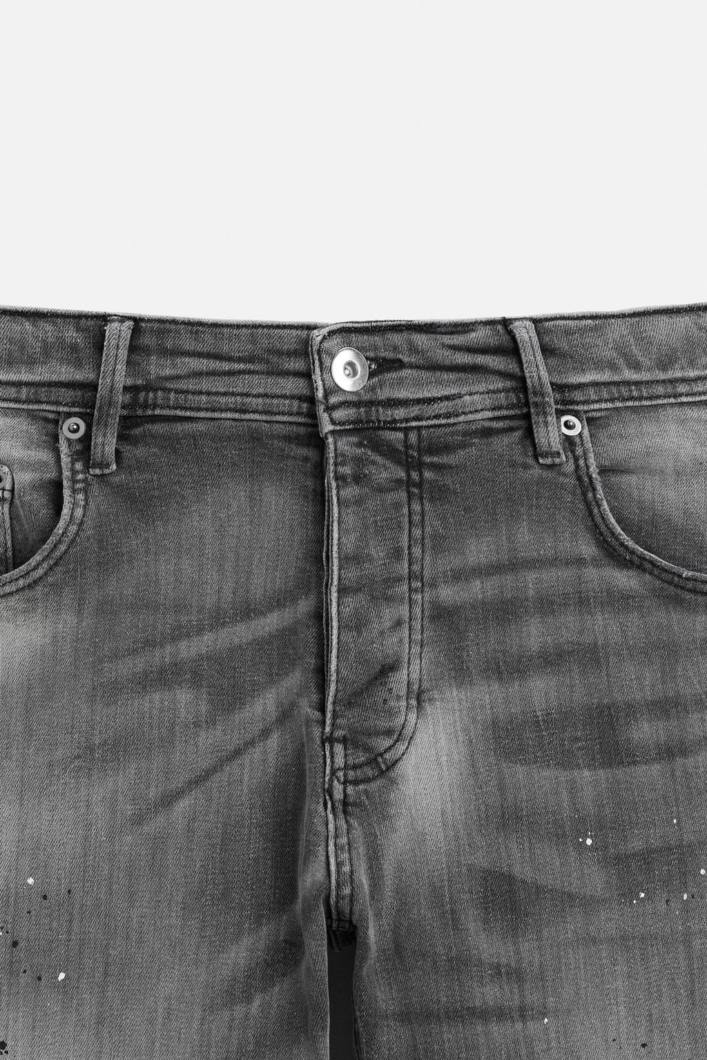 RIPPED SKINNY JEANS WITH PAINT SPLATTER - Zara фото 8