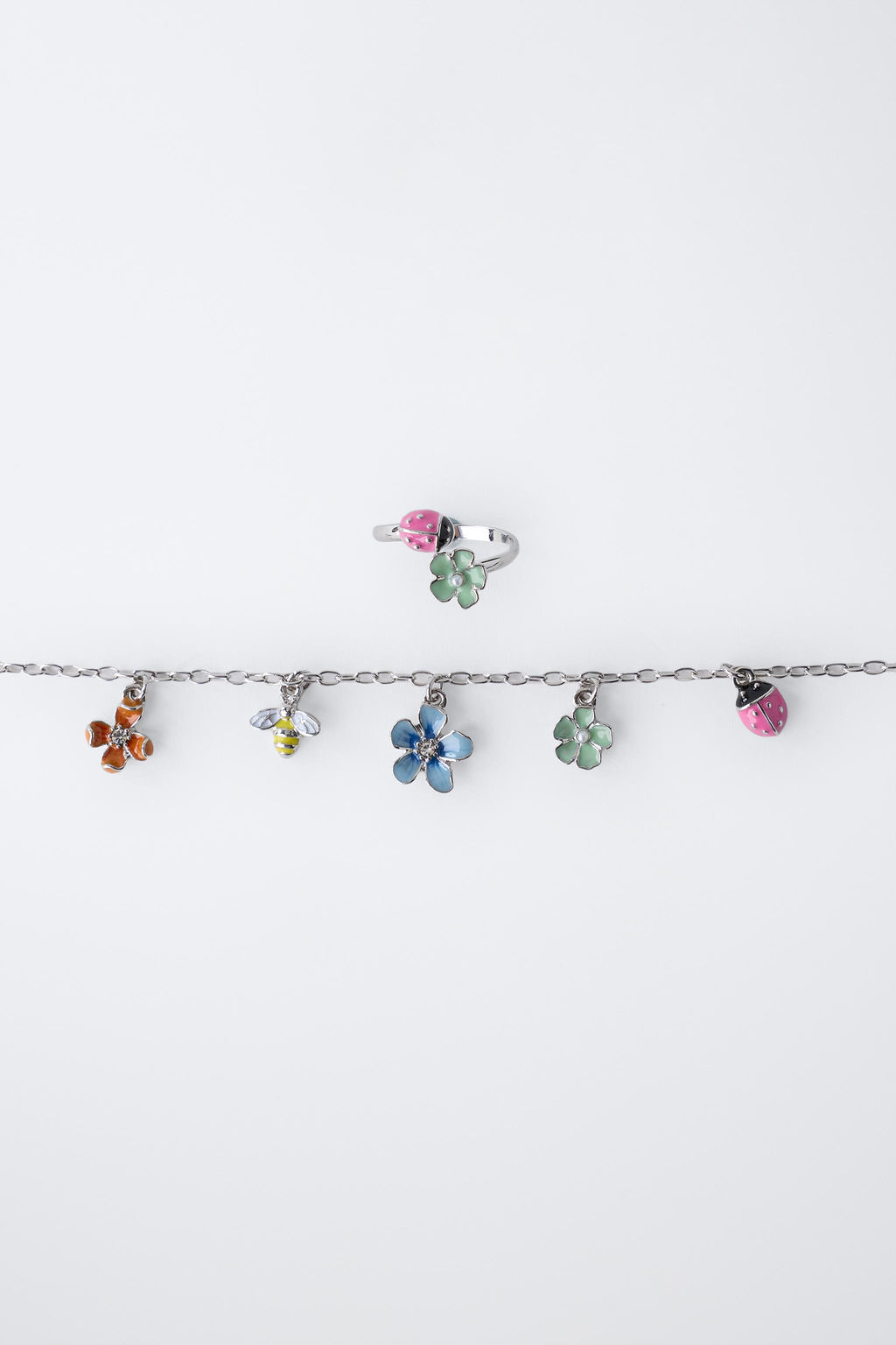 PACK COLLAR Y ANILLO FORMAS / Plata - Zara фото 4