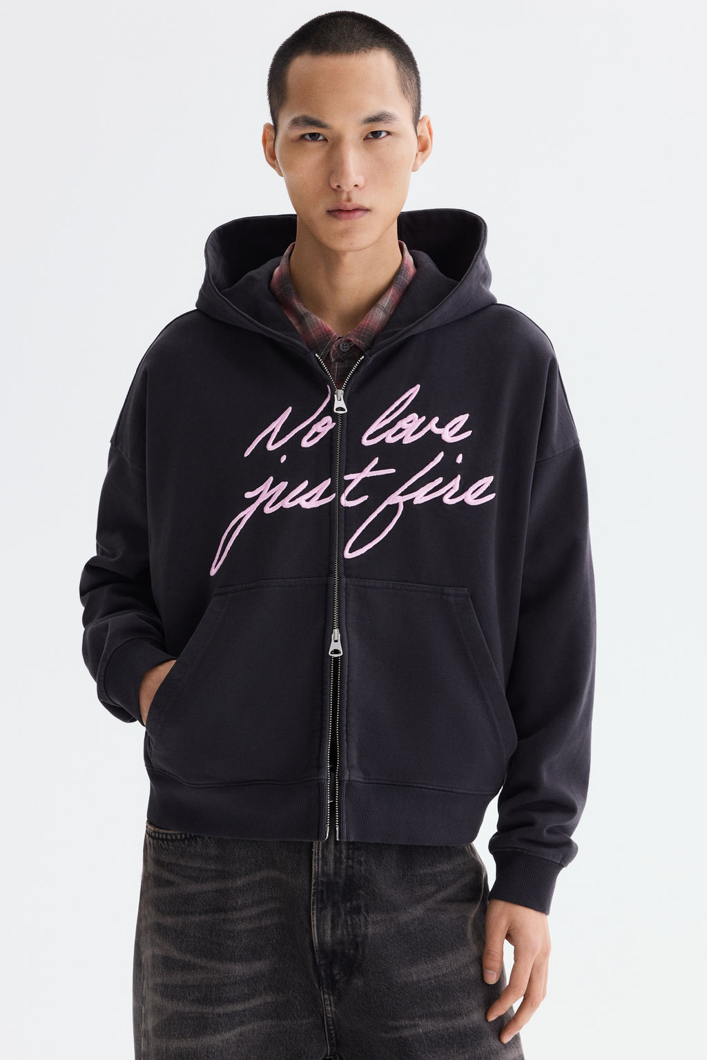 Chaqueta sudadera con cremallera Oversized Fit - H&m фото 3