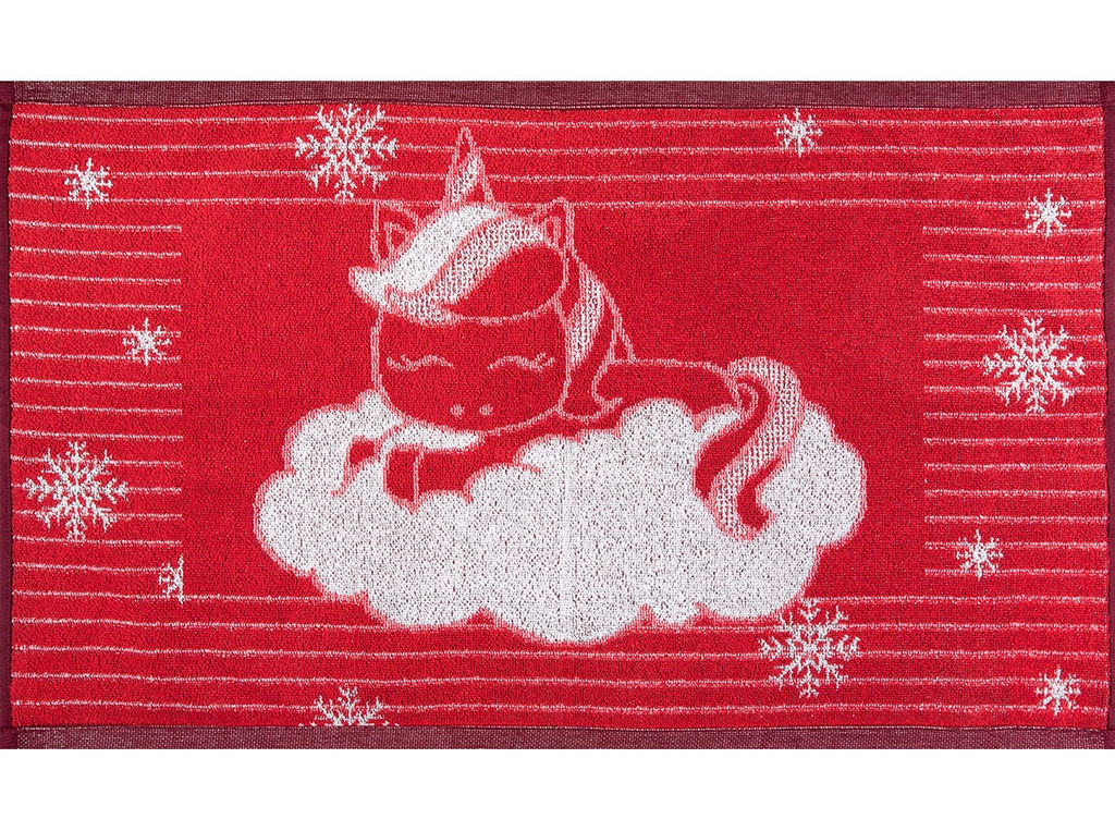 Полотенце махровое Белорусские махровые полотенца для лица  мягкость и качество по приятной цене! Доставка по России со склада ООО БТЦ.6с104.411ж1 Единорог на облаке (3-бело-кр.) 67х40см