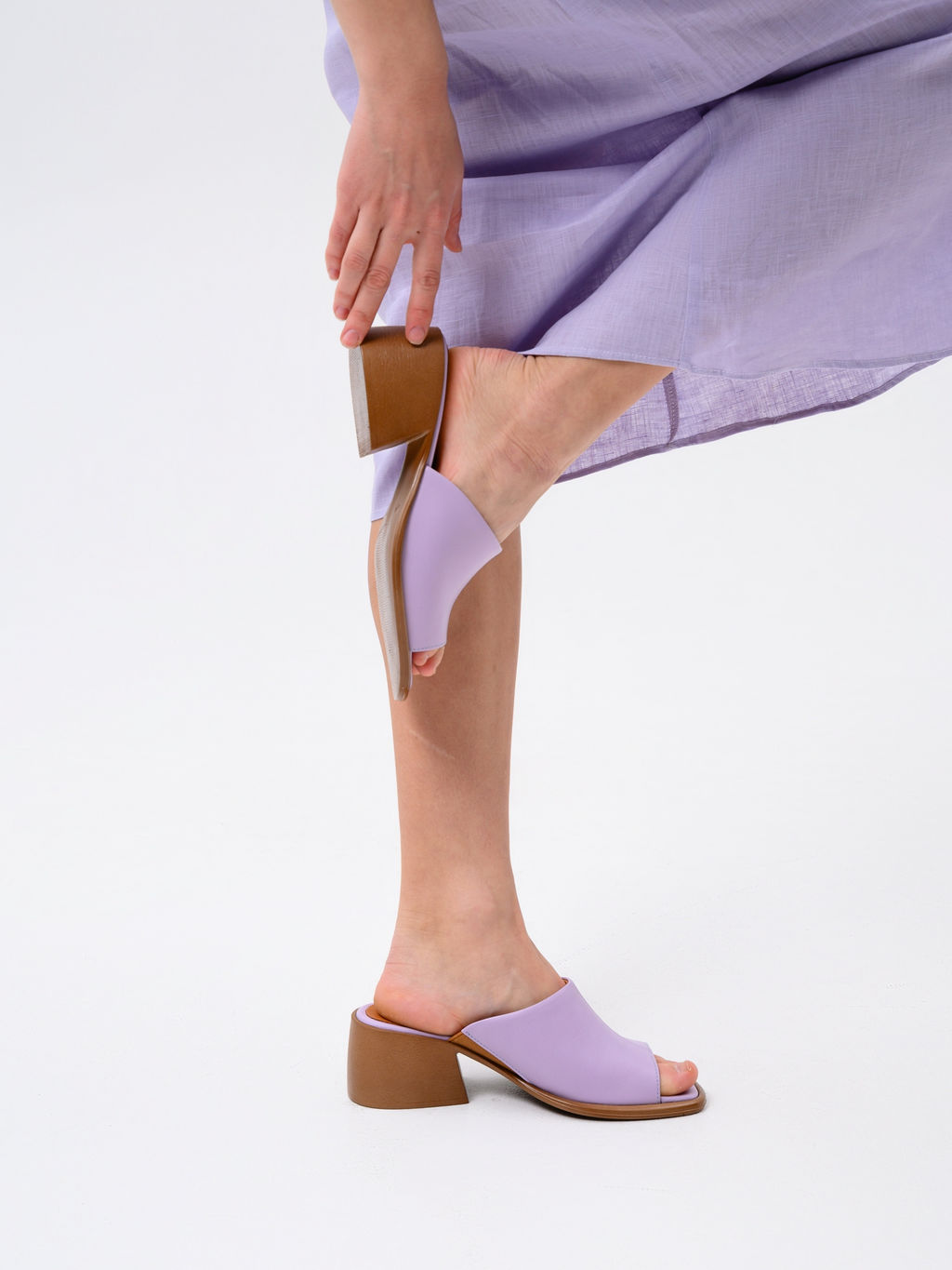 Сабо 4012.23663br.Лиловый+коричневый