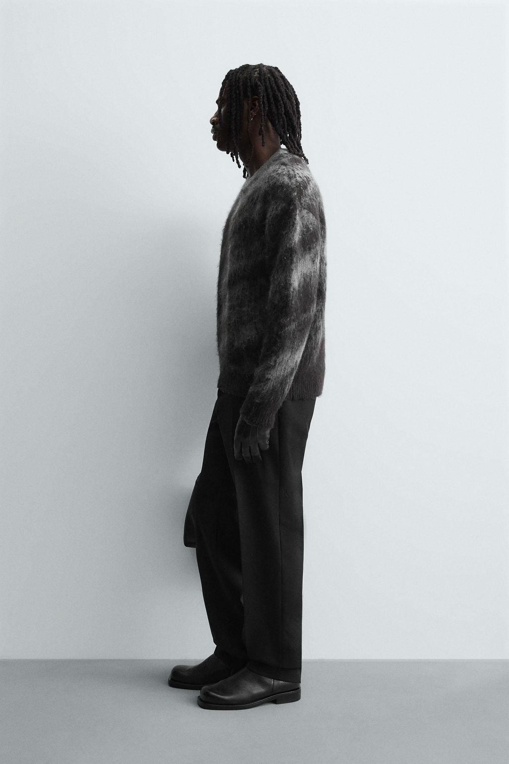 BRUSHED JACQUARD JUMPER