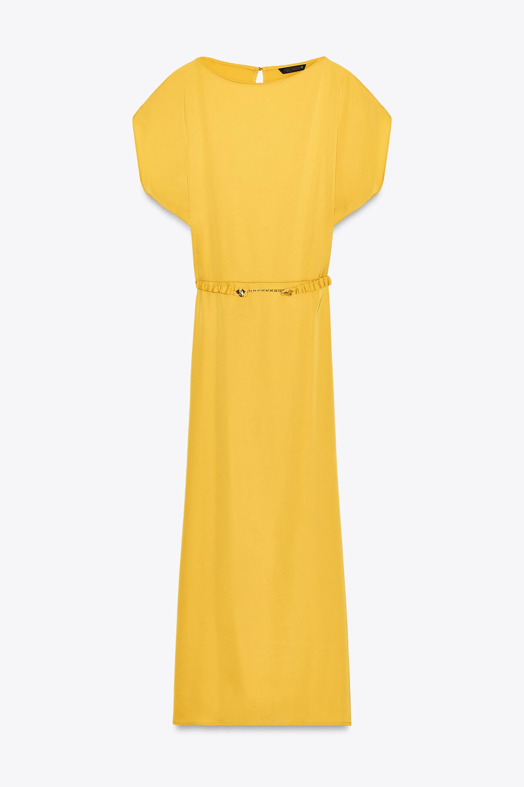 BELTED SATIN MIDI DRESS - Zara фото 14