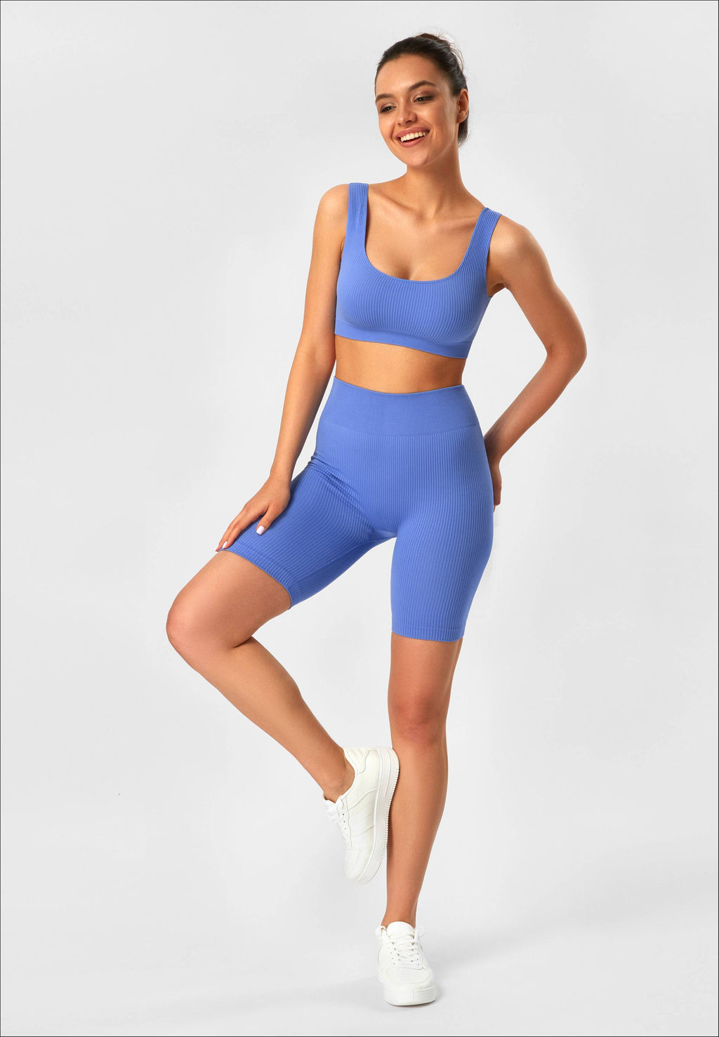 TEKSA Шорты женские высокая талия WHS 001 very peri very peri - Conte elegant фото 7