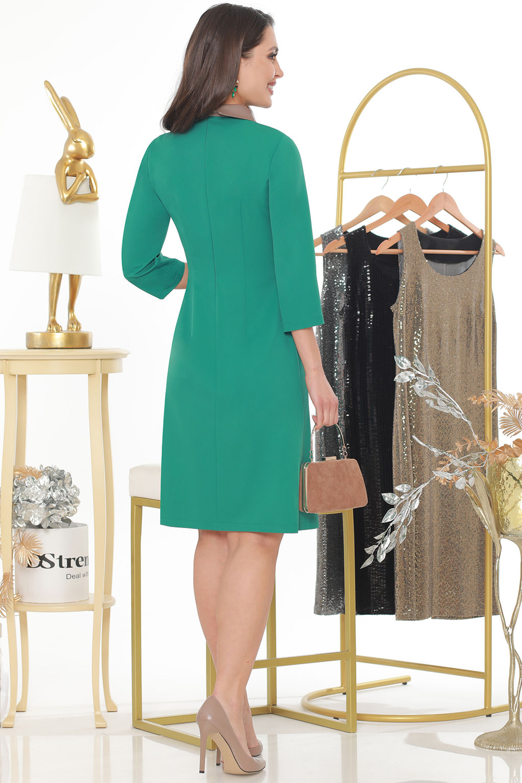 Платье Модная перспектива, грин - Dstrend фото 5