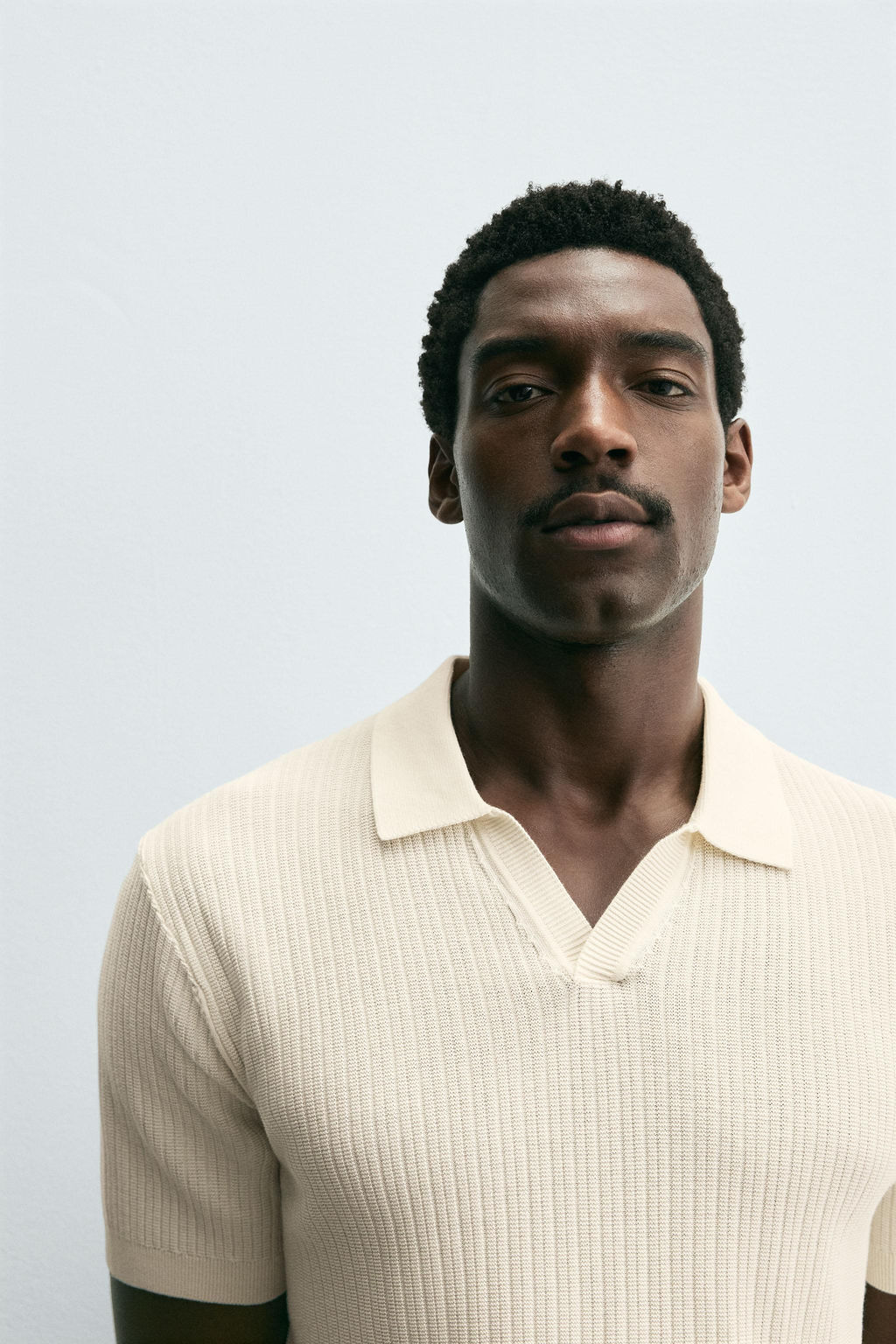RIB KNIT POLO SHIRT - Zara фото 5