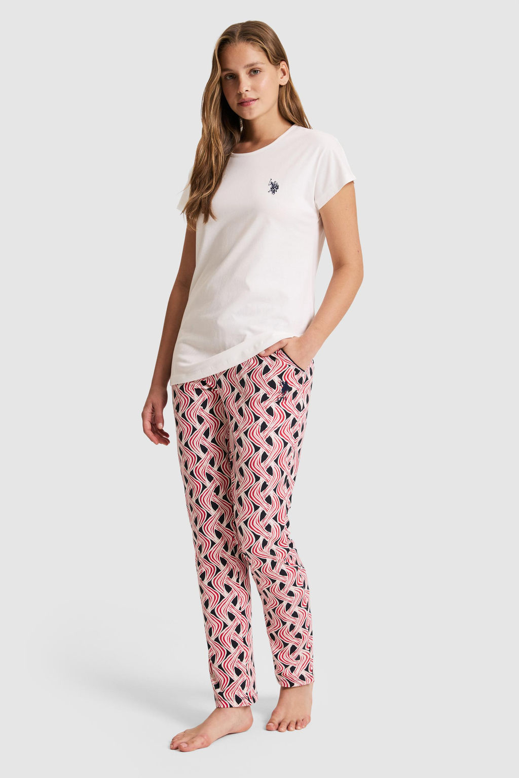 Kad_n Ekru Pijama Tak_m_