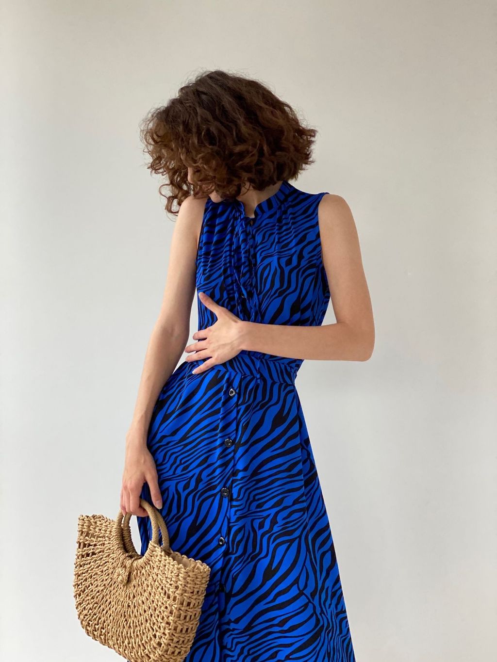 Платье, как из к/ф Красотка, синее с принтом - Martichelli фото 4