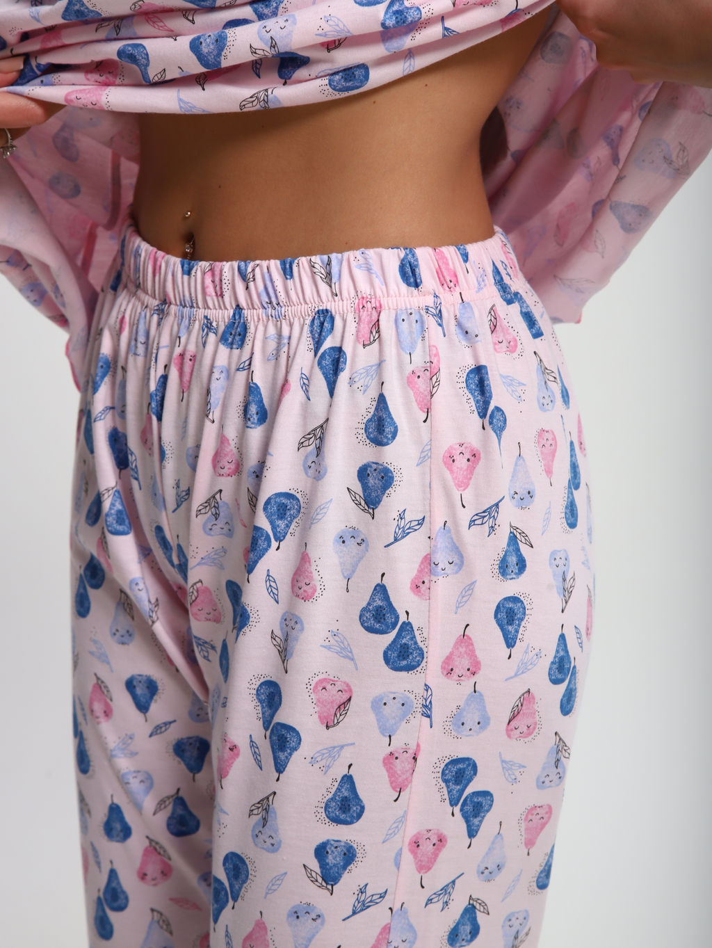 М43 Пижама Мальвина (груши на розовом)