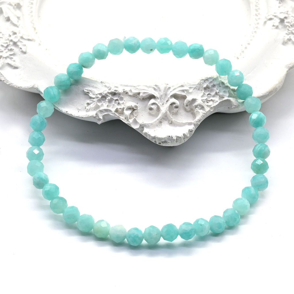 Браслет на резинке шарик гр.4мм из аметиста, 17см - Радуга камня фото 2