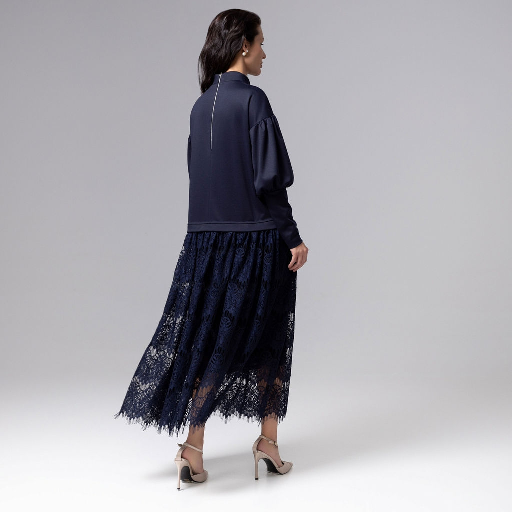 Платье комбинированное с кружевом, История в кружевах / Новый год - Charutti фото 5