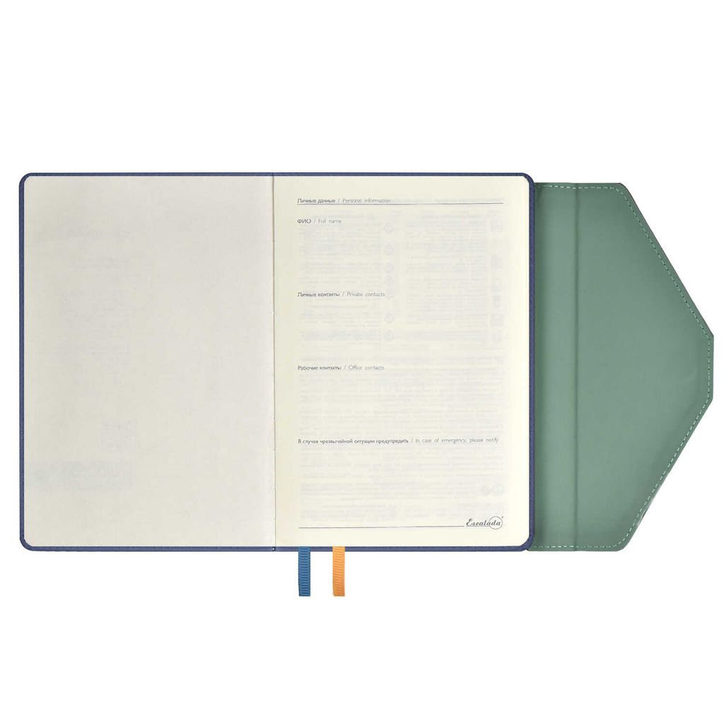 Ежедневник недатированный ESCALADA, А5, 160 л., арт. 63978/ 15 РУФФО СЕРО-ГОЛУБОЙ  фото 13